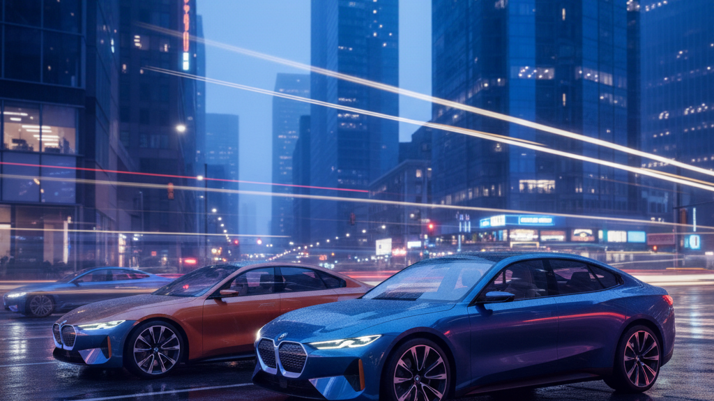 Editorial, photo-realistic HERO for an automotive daily news article titled "BMW Software-Defined Vehicles Promise Reliability – Daily Car News (2025-