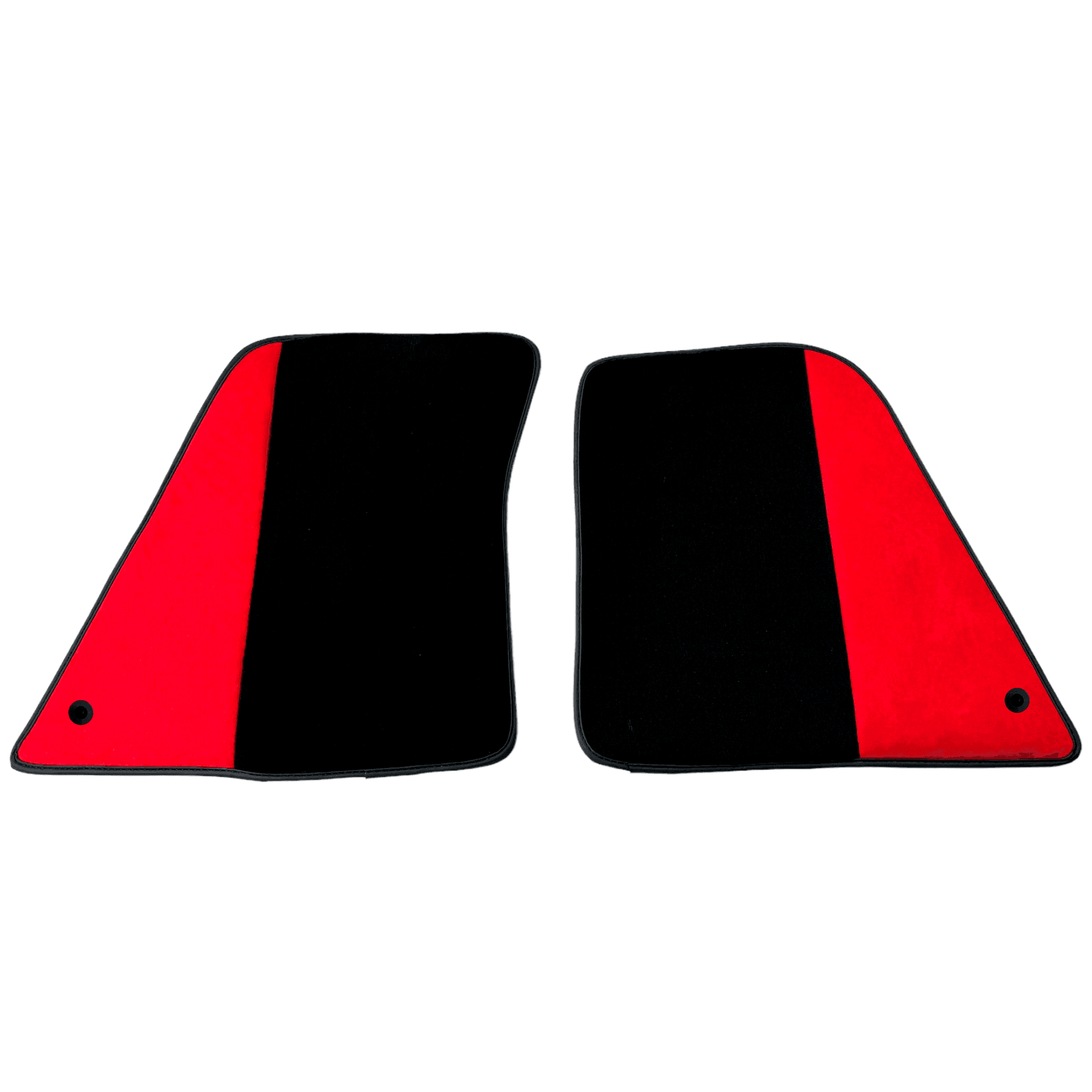 Black Floor Mats for Ferrari 296 GTS (2022-2024) with Red Alcantara Leather - AutoWin
