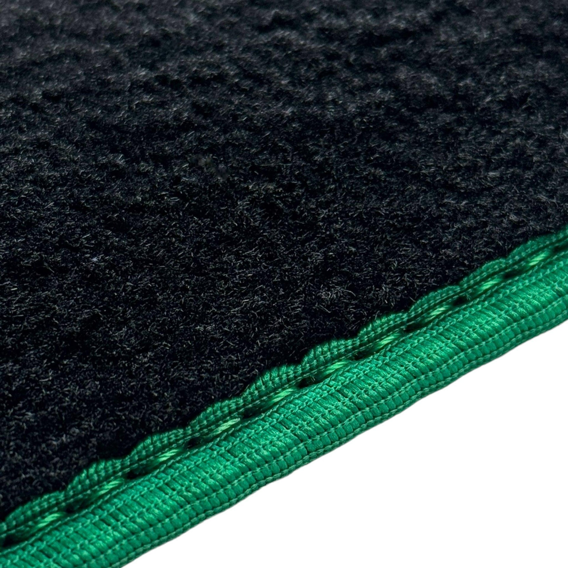 Black Floor Mats for Ferrari Purosangue with Green Trim | Italian Edition - AutoWin