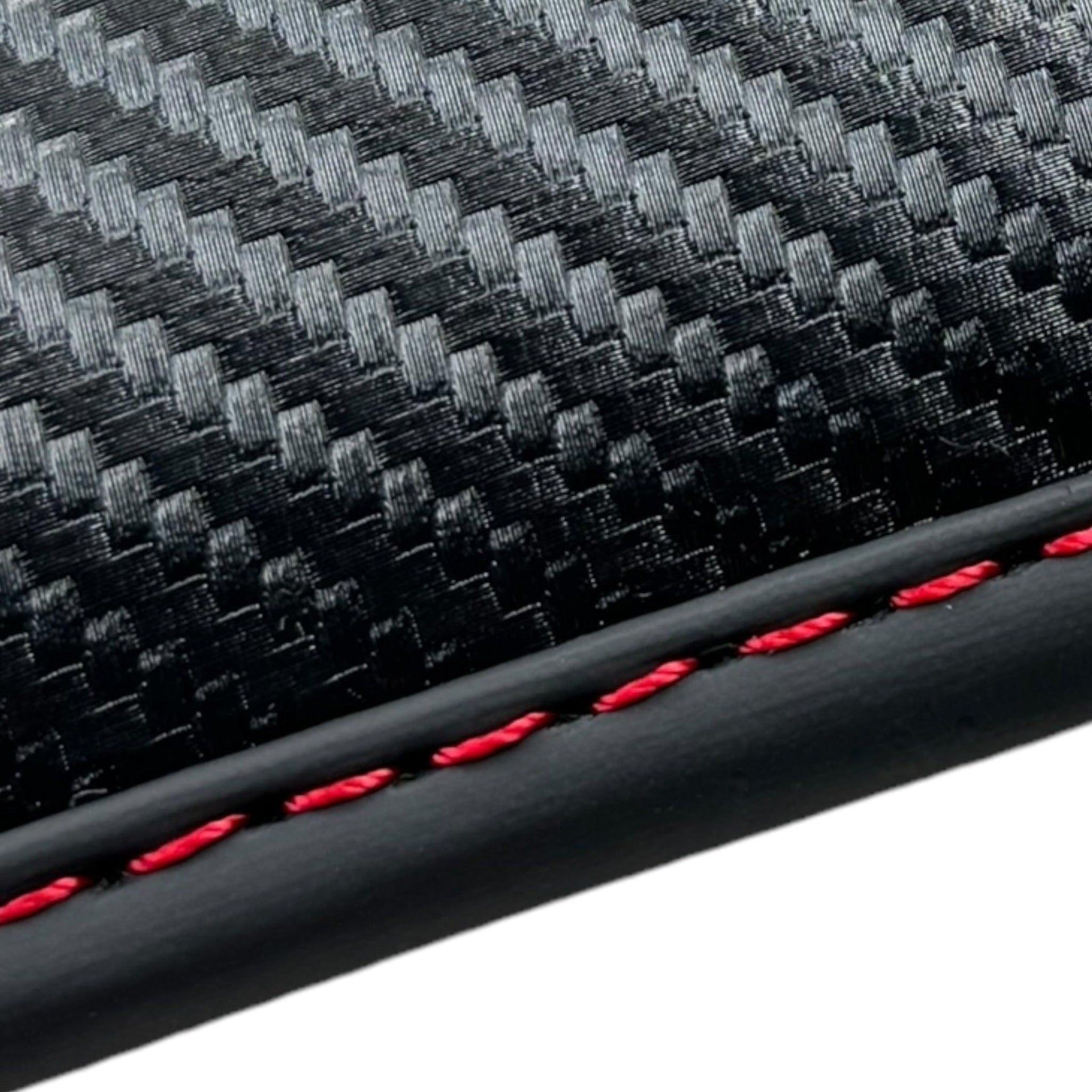 Black Floor Mats for Lamborghini Aventador SVJ with Carbon Fiber - AutoWin