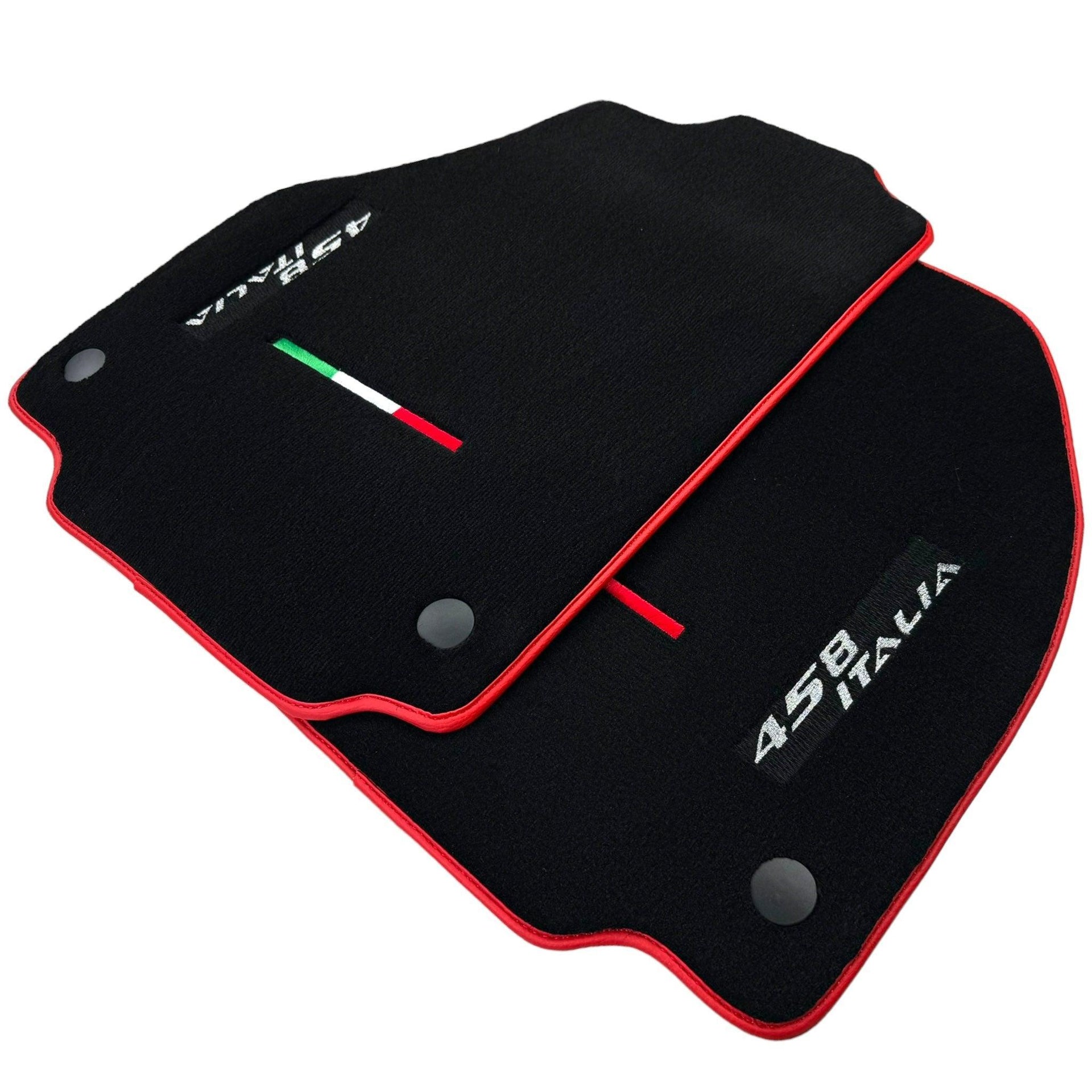 Floor Mats for Ferrari 458 Italia (2009-2015) with Red Trim - AutoWin
