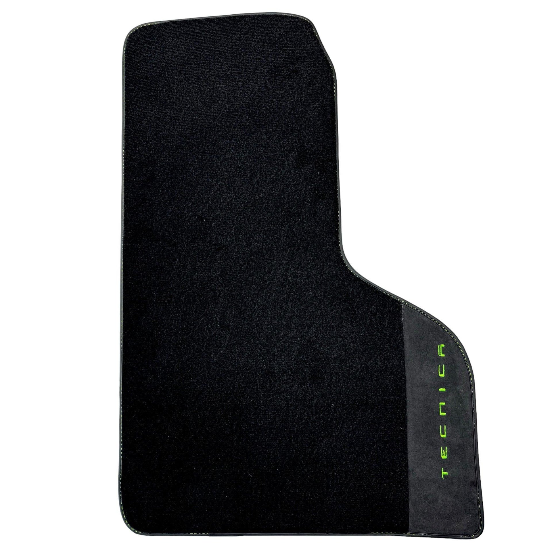 Black Floor Mats for Lamborghini Huracan Tecnica with Alcantara Leather - AutoWin