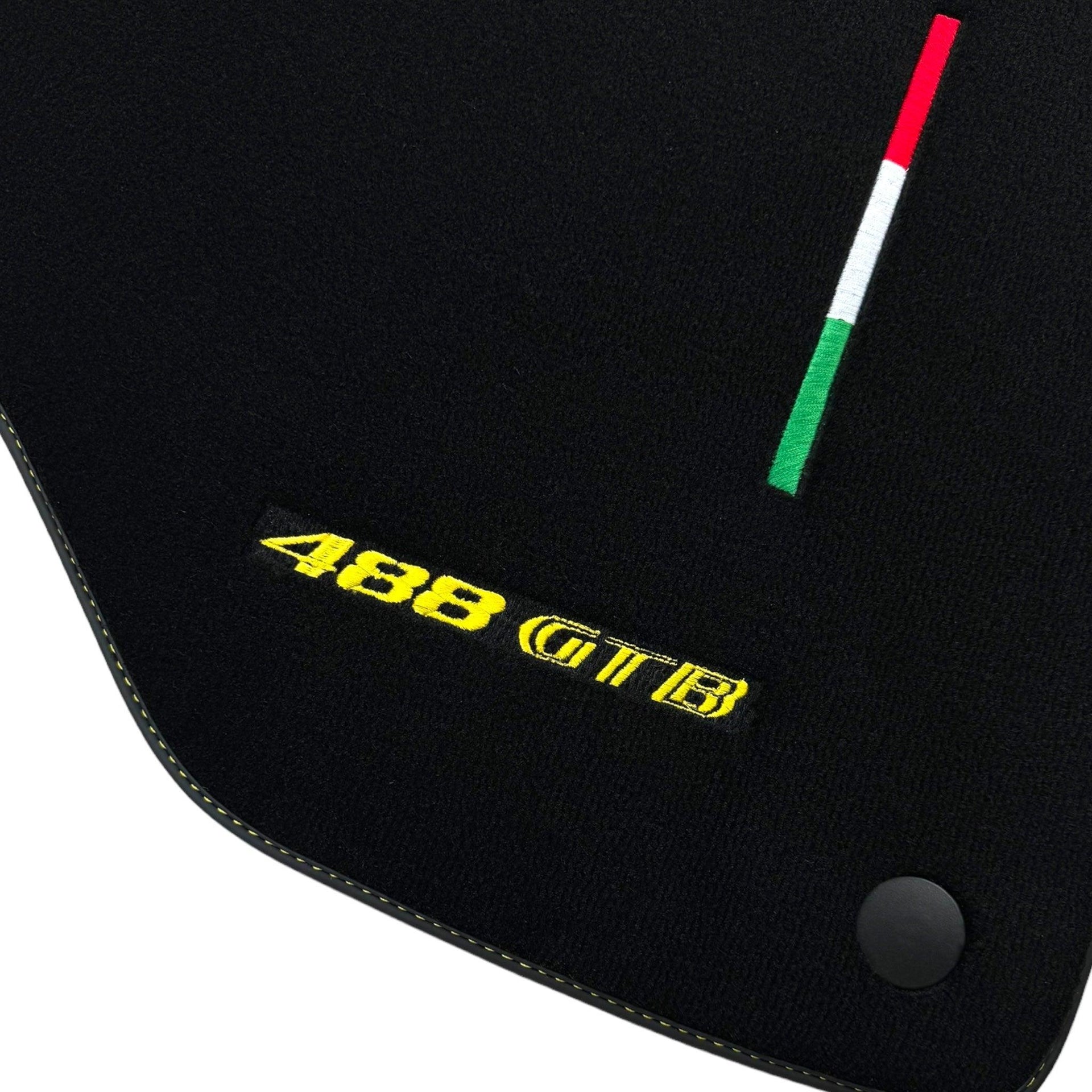 Floor Mats for Ferrari 488 GTB (2015-2022) Italian Edition | Black Trim - AutoWin