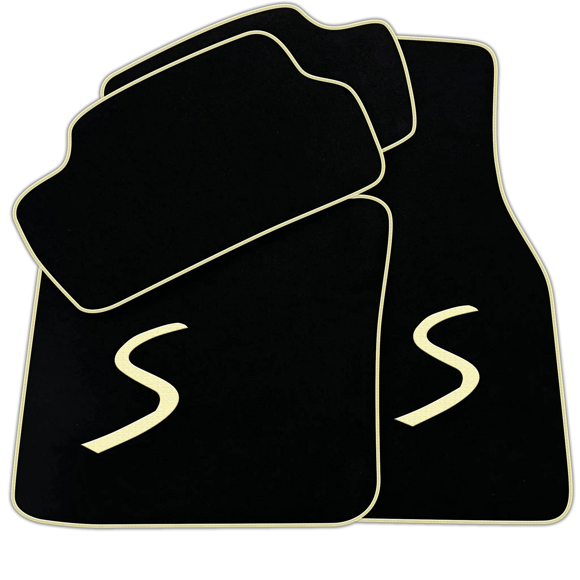 Black Floor Mats for Mini Cooper / One F56 3-Doors (2014-2023)