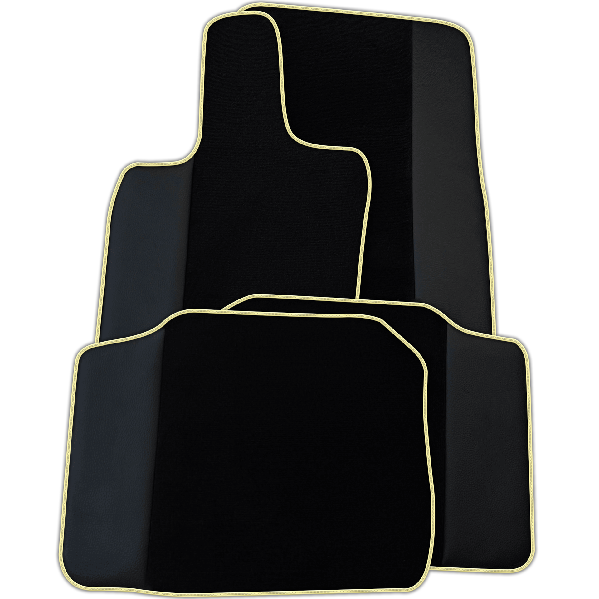 Custom Black Floor Mats for Porsche Panamera (2017-2023) With Leather