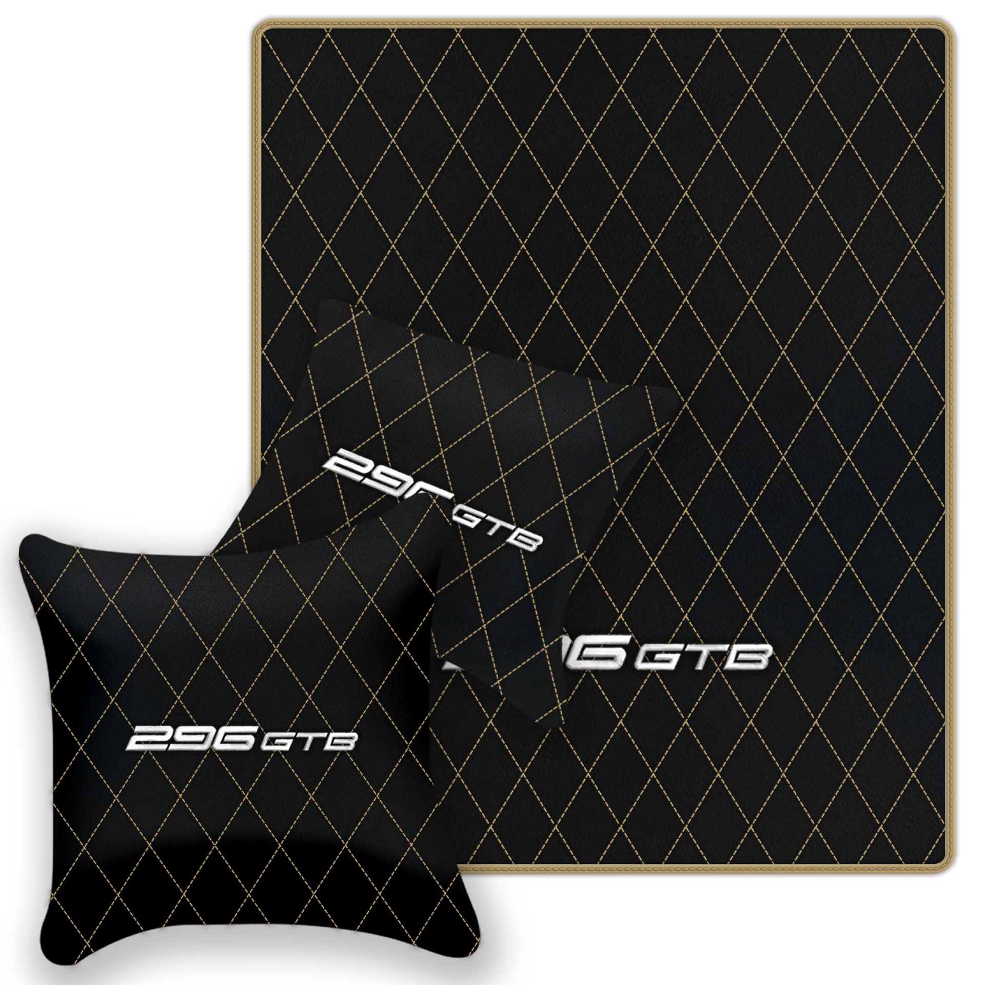 Premium Custom Black Leather Floor Mats for Ferrari FF (2011-2016)