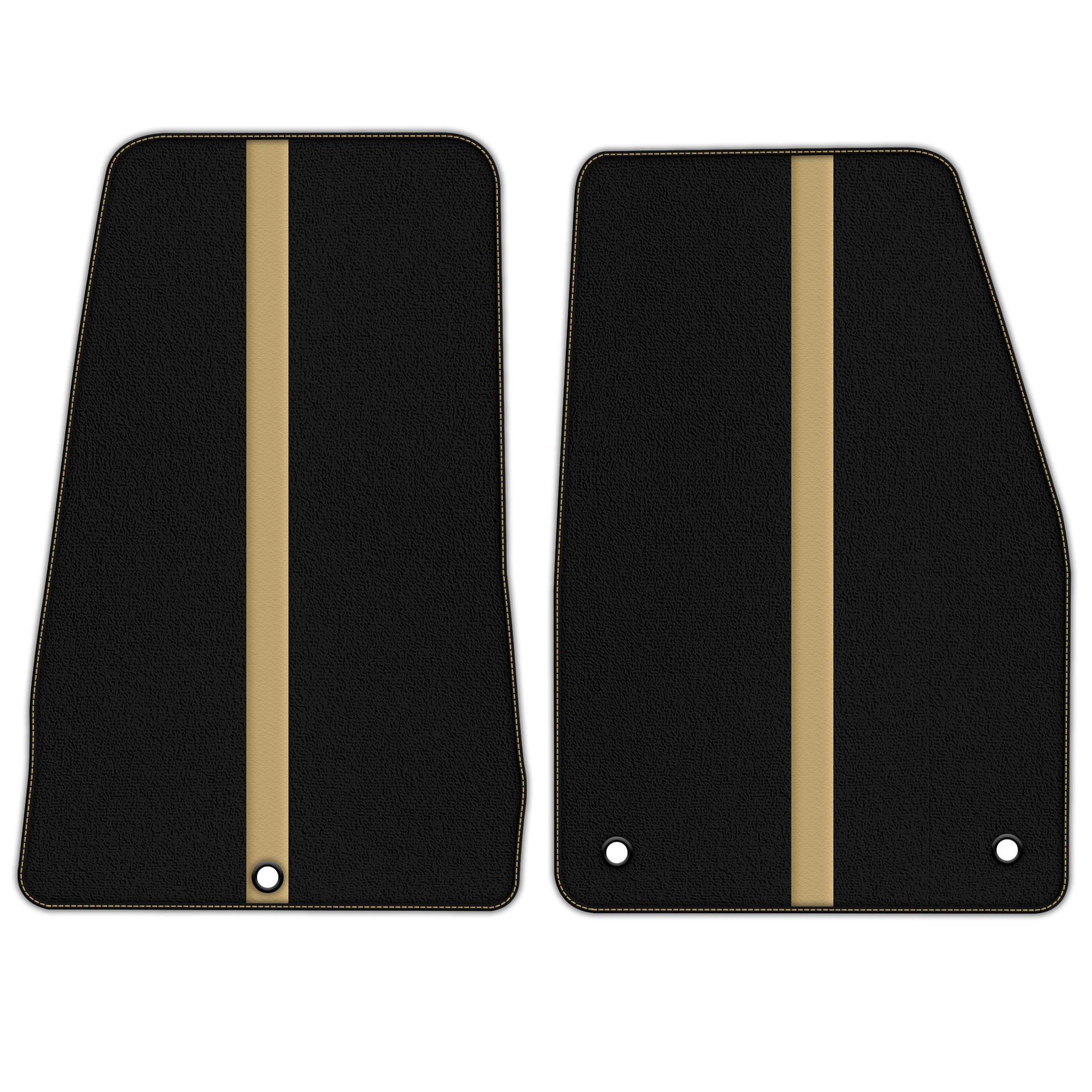 Black Floor Mats with Leather Line for Dodge Viper (2003-2006) - Various Colors