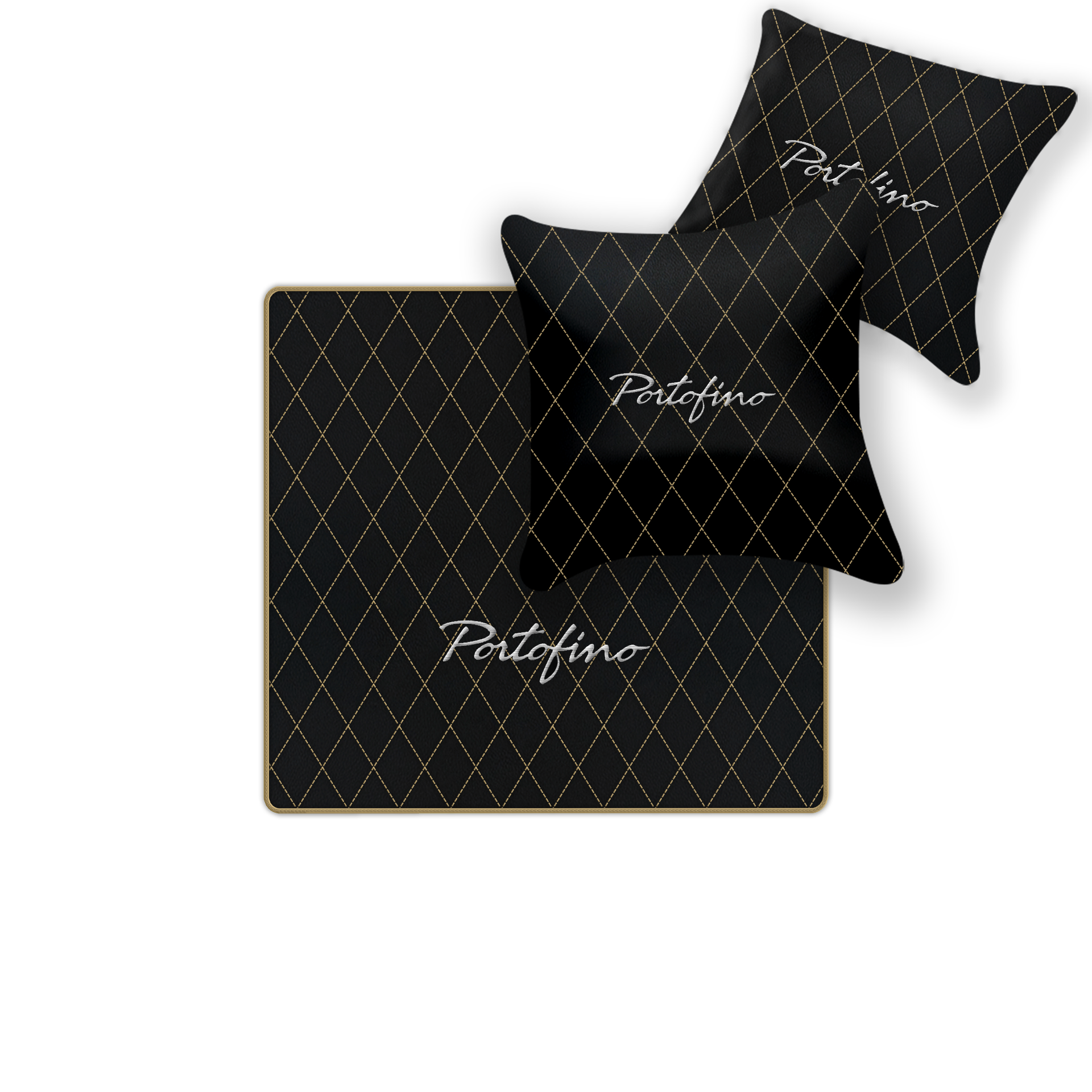 Custom Black Leather Floor Mats for Ferrari 812 Superfast (2018-2023)