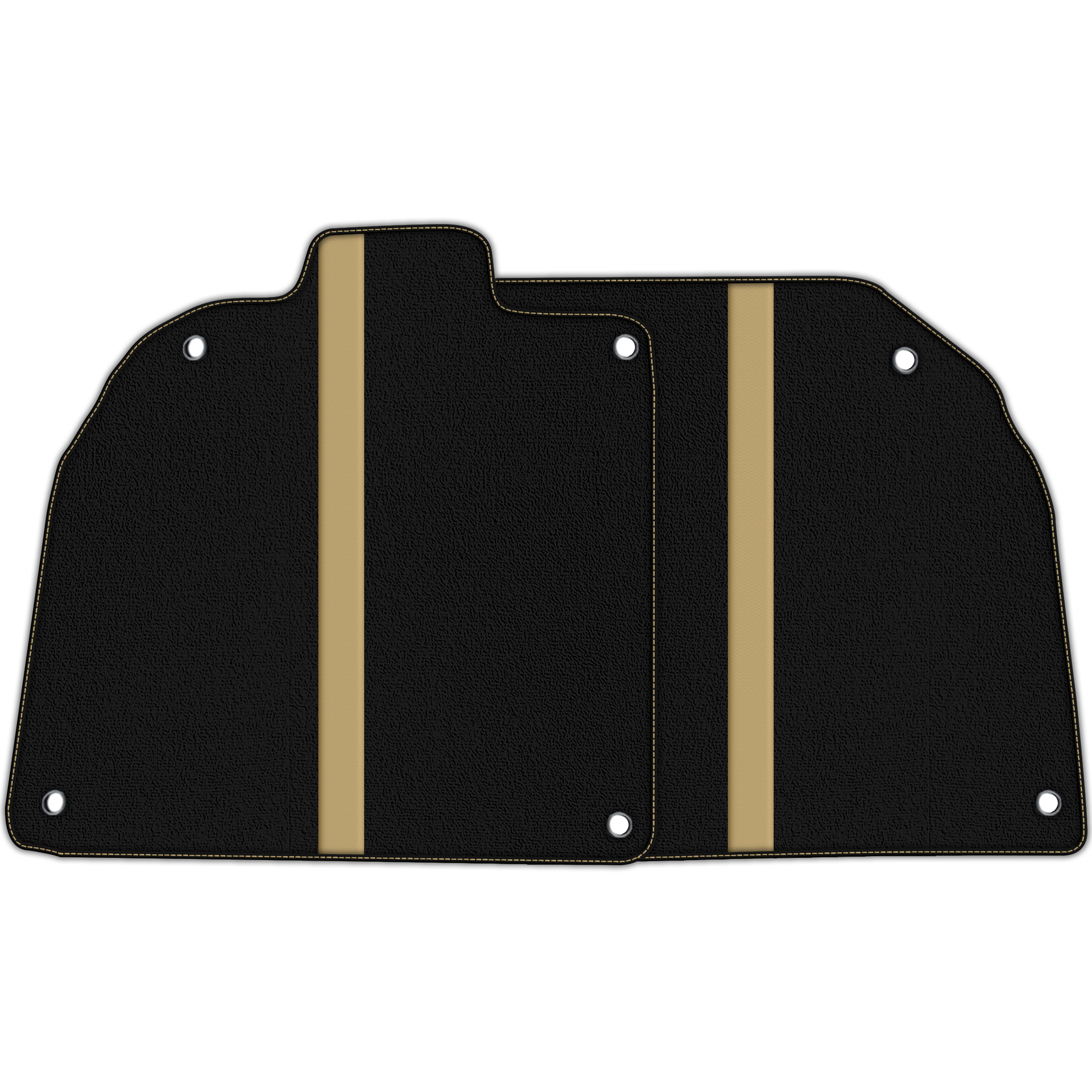 Custom Black Floor Mats with Leather for Lamborghini Sian