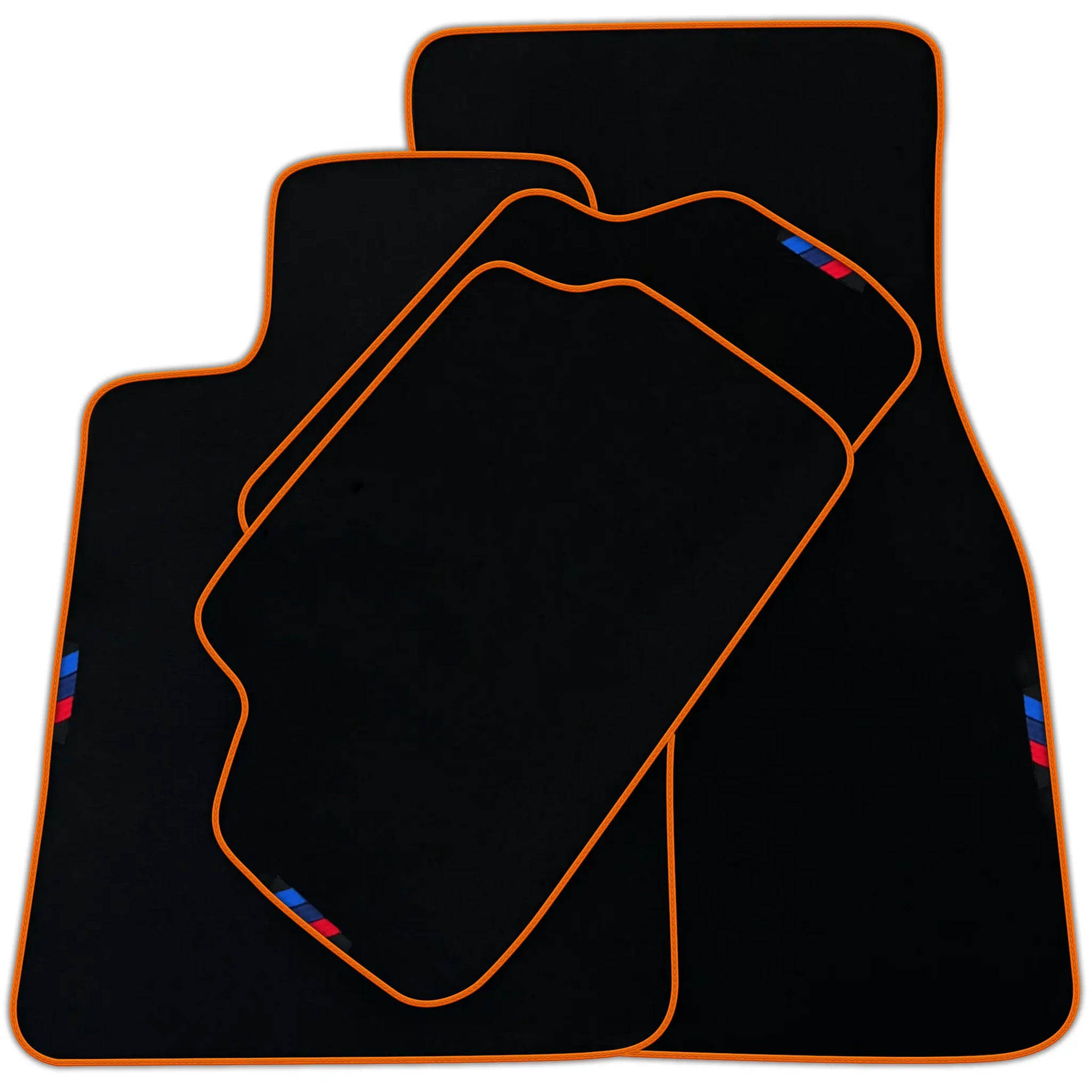 Black Floor Mats For BMW Z4 Series E89 With 3 Color Stripes Tailored Set Perfect Fit | Various Trim Colors