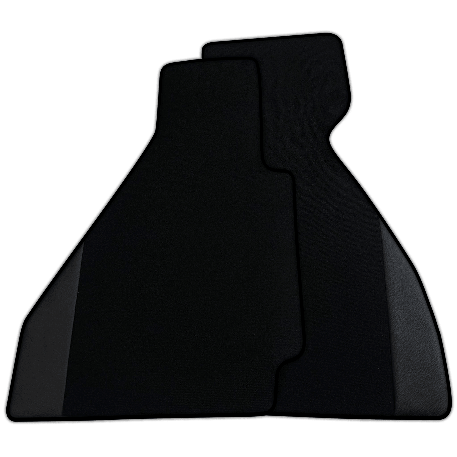 Custom Black Floor Mats for Ferrari 328 GTB (1985-1989) with Leather