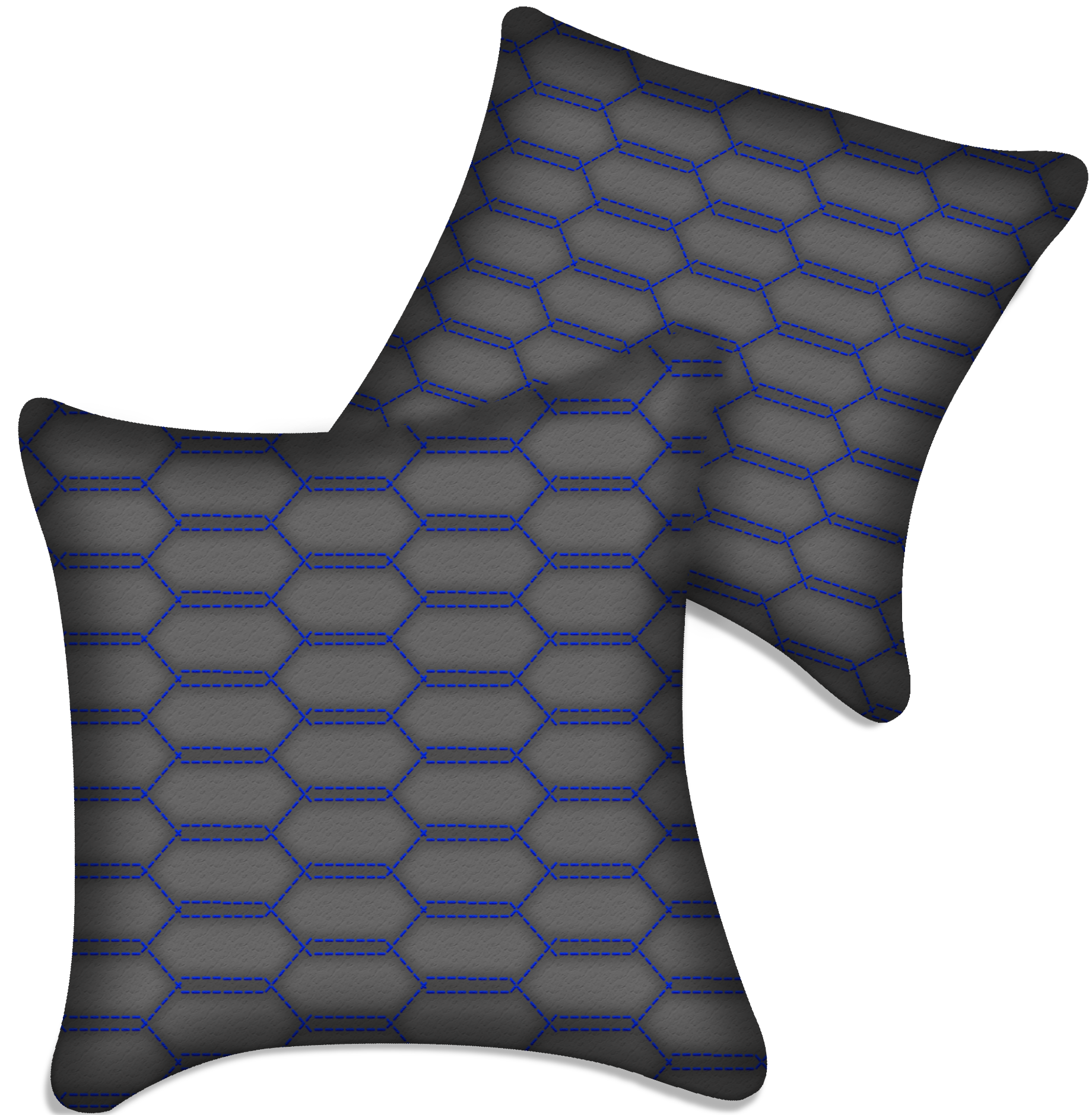 Customizable Gray Leather Pillows Set of 2 for All Vehicles