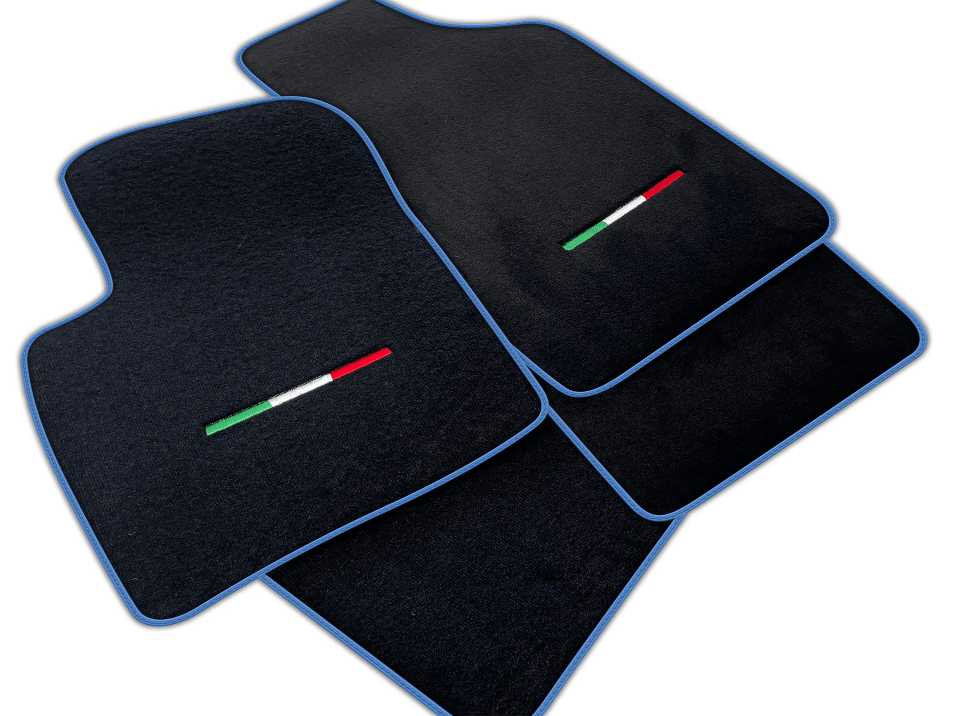 Italian Edition Black Floor Mats for Fiat 500 (2015-2020)