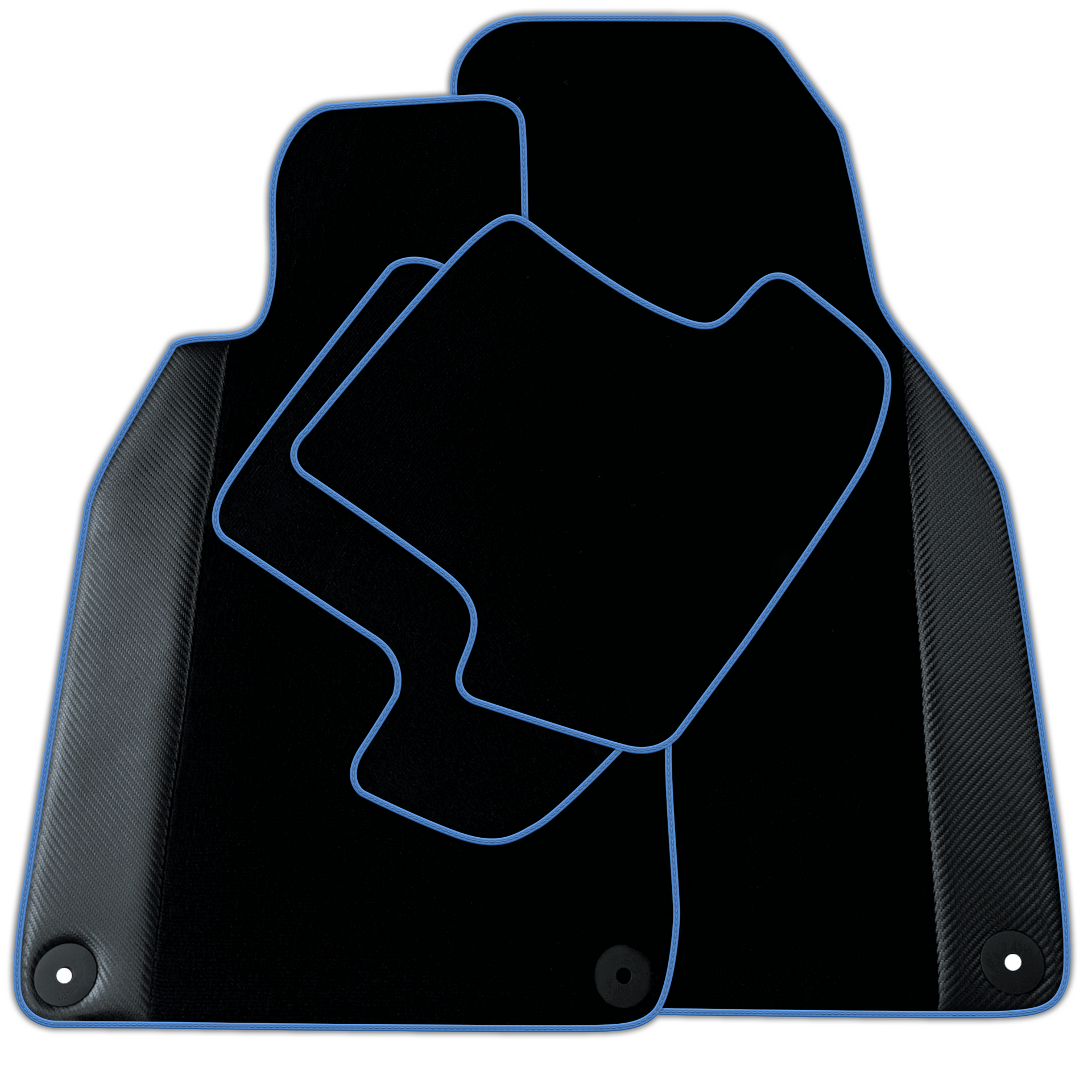 Black Floor Mats for Porsche 911 - 993 (1994-1998) with Carbon