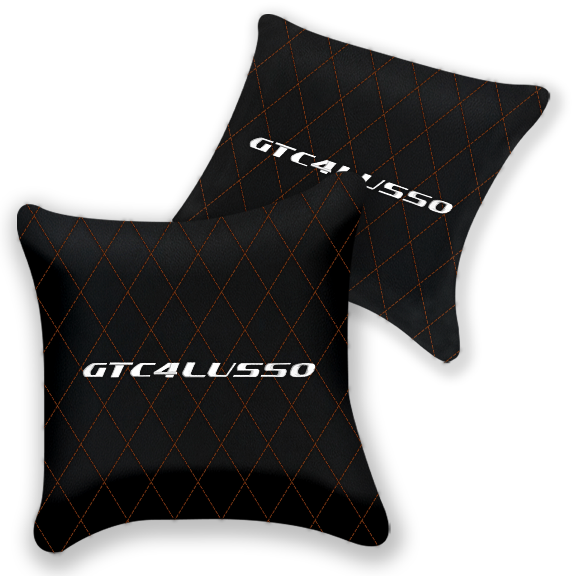 Custom Black Leather Pillows for Ferrari GTC4 Lusso - Set of 2