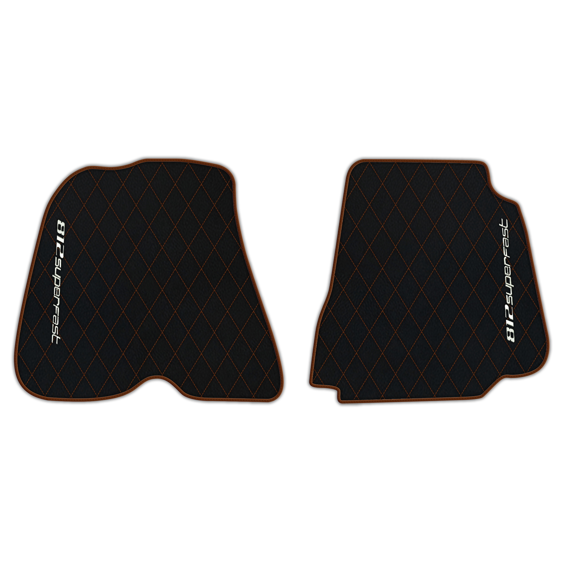 Premium Black Leather Floor Mats for Ferrari F12 (2012-2022)