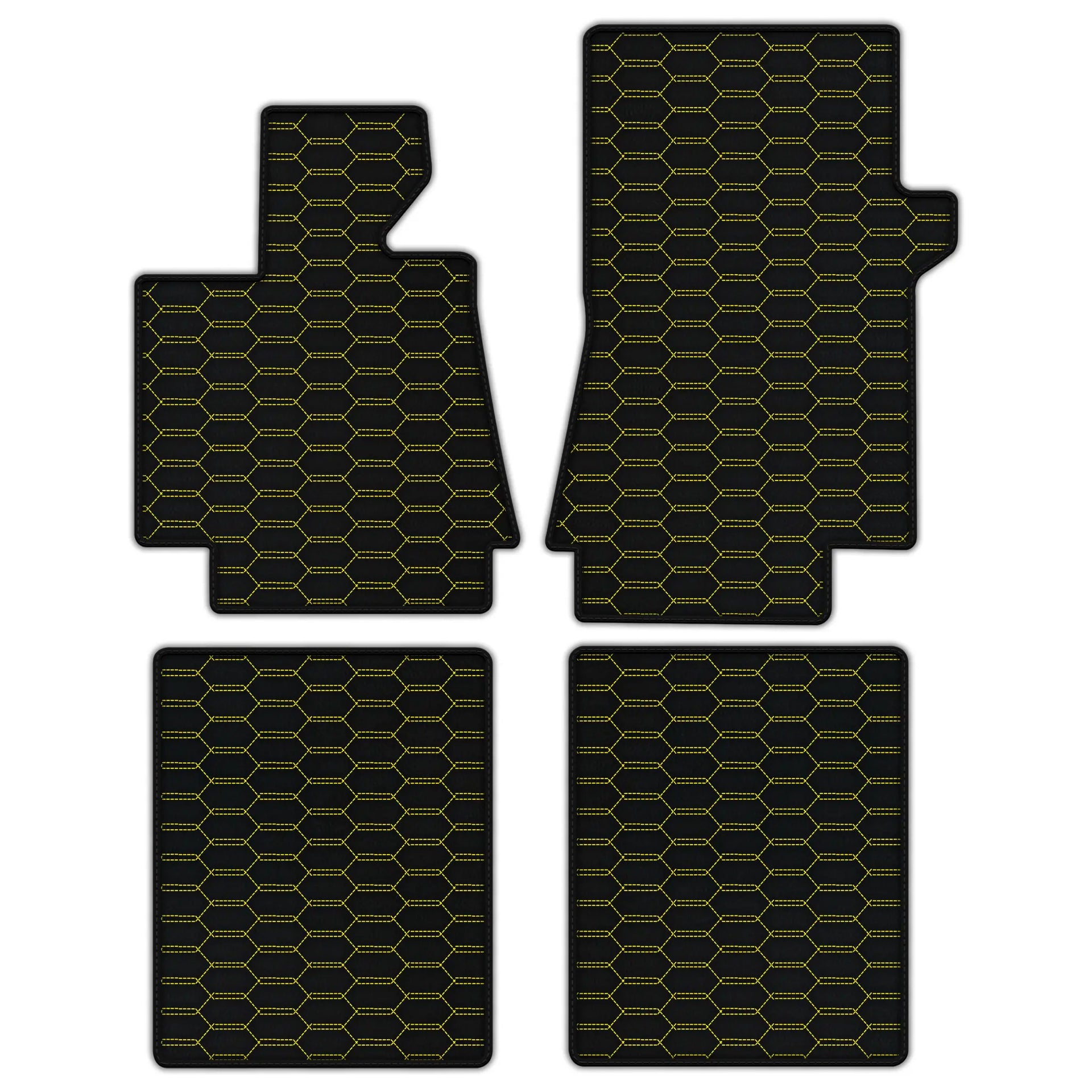 Customizable Leather Floor Mats with Interlaced Hex Pattern for Bentley Arnage T (1998-2009)