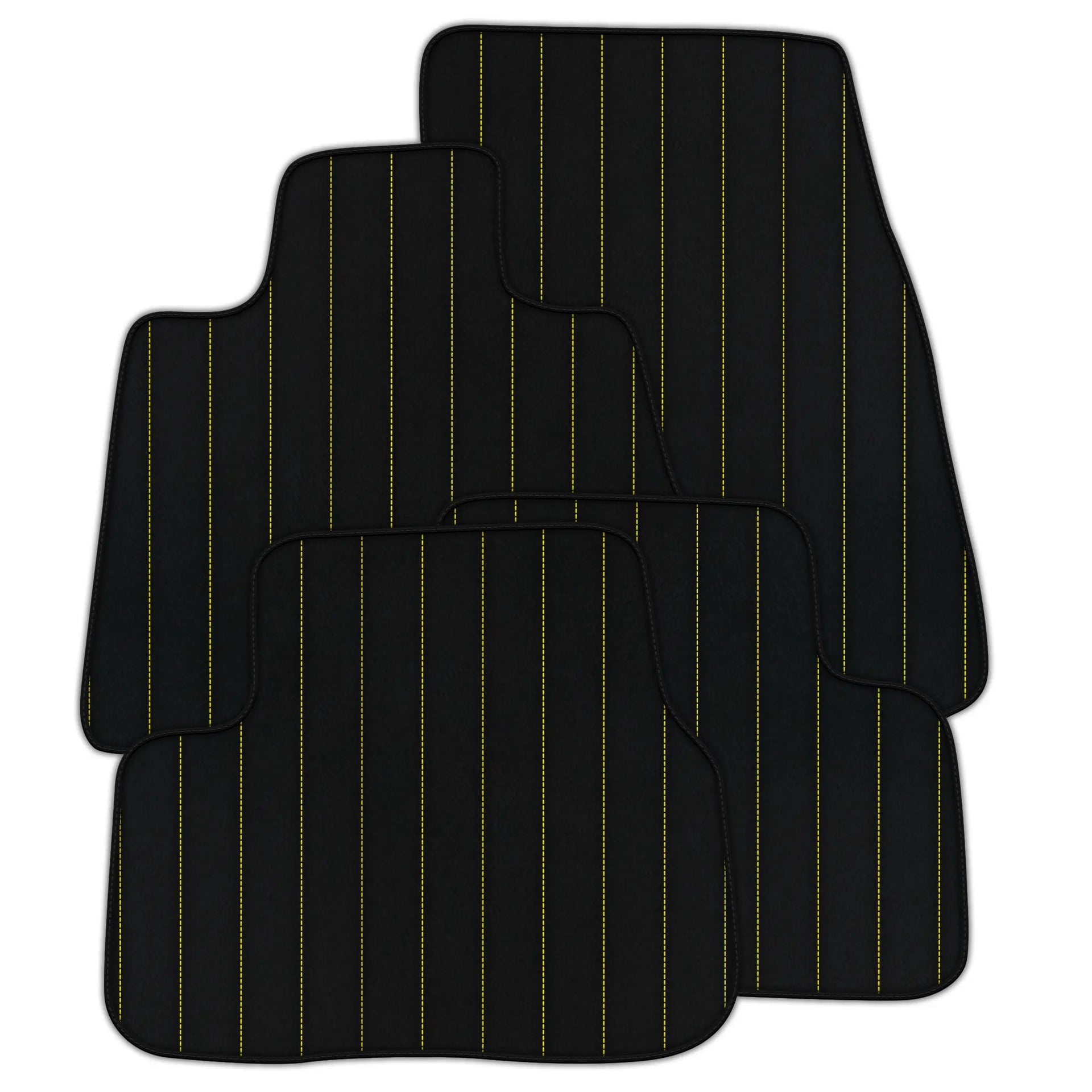 Customizable Leather Floor Mats with Line Pattern for Rolls Royce Cullinan (2018-2025)
