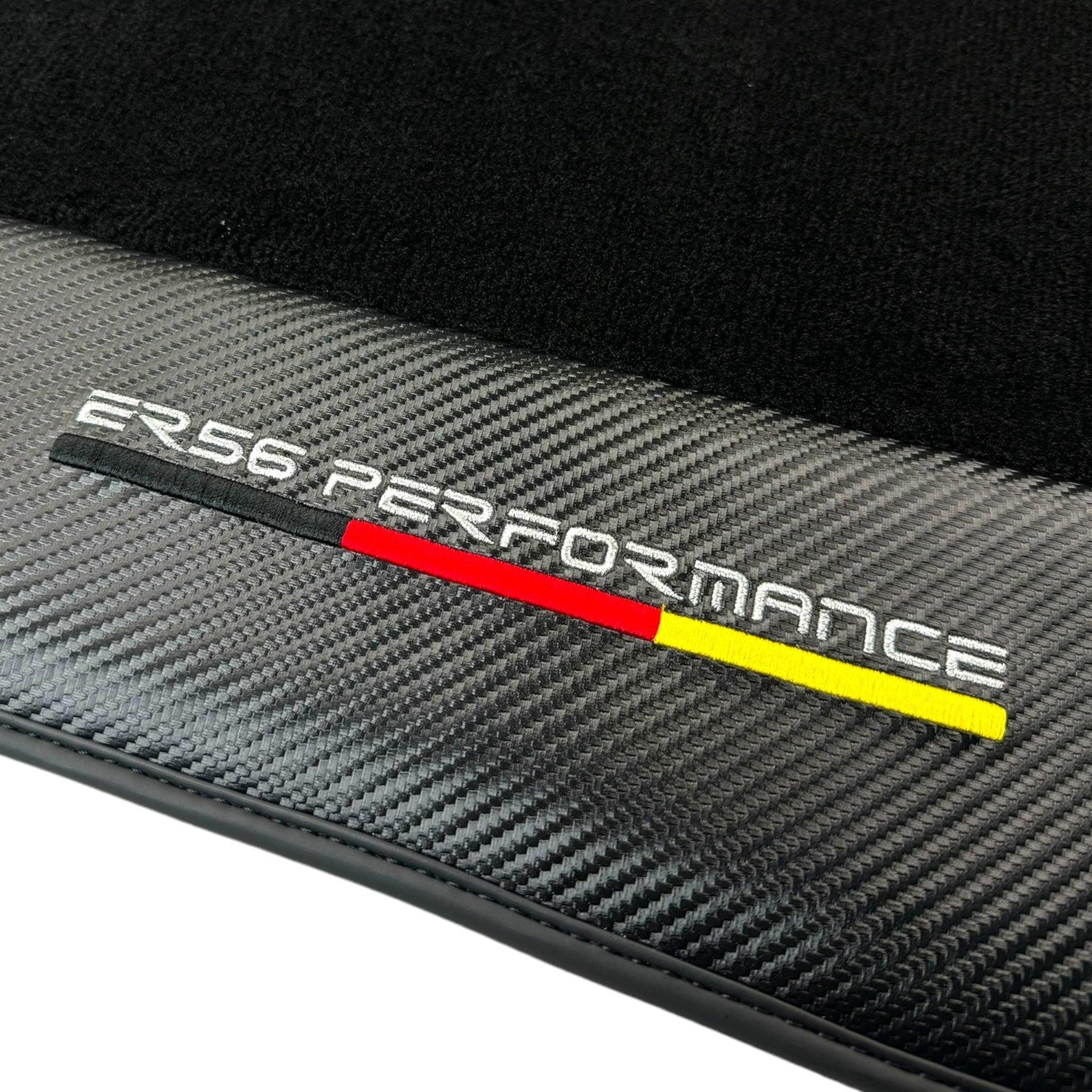 Black Floor Mats for Mercedes Benz C218 Coupe Facelift with Carbon | ER56 Performance - AutoWin