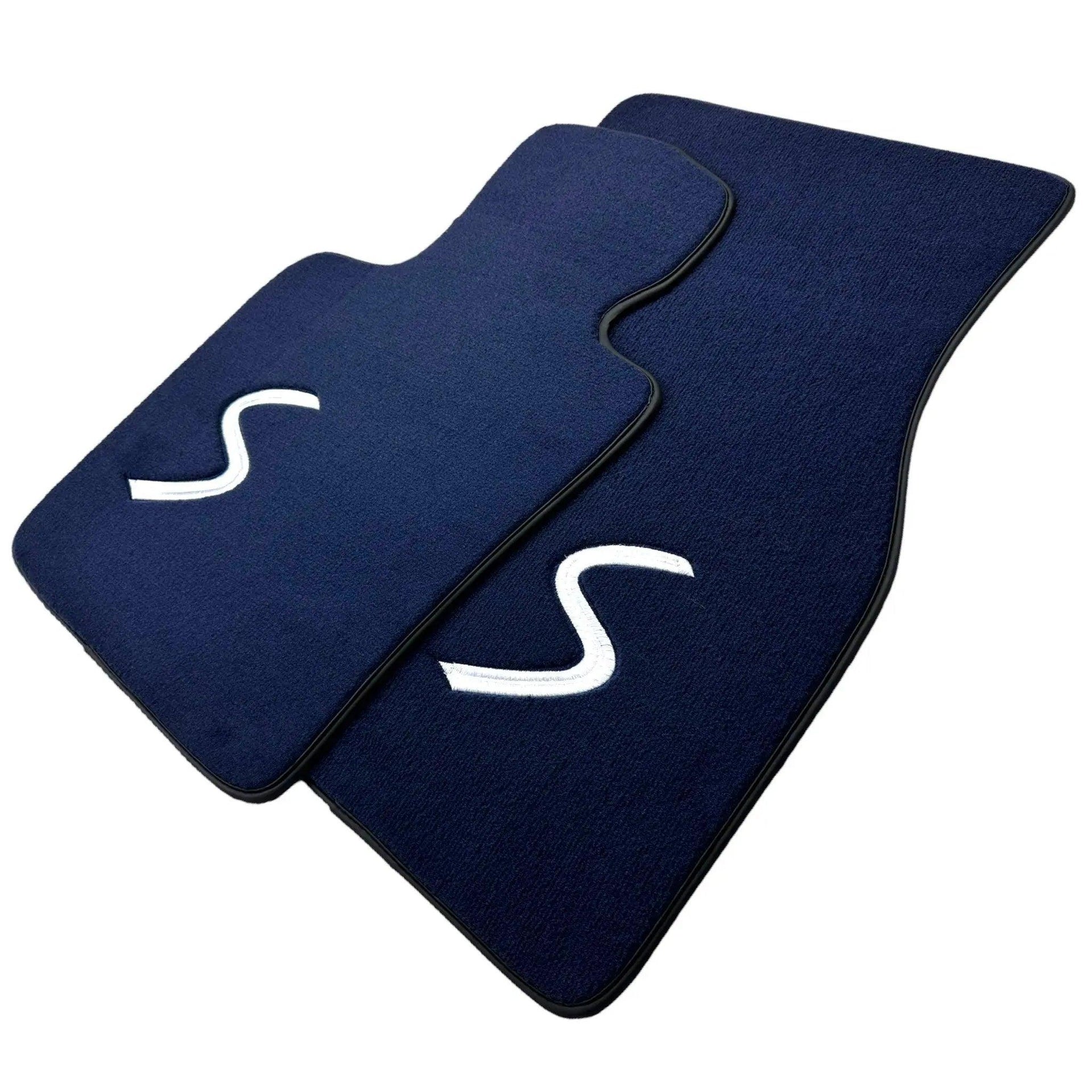 Dark Blue Floor Mats for Mini Cabrio F57 Convertible (2016-2023) - AutoWin