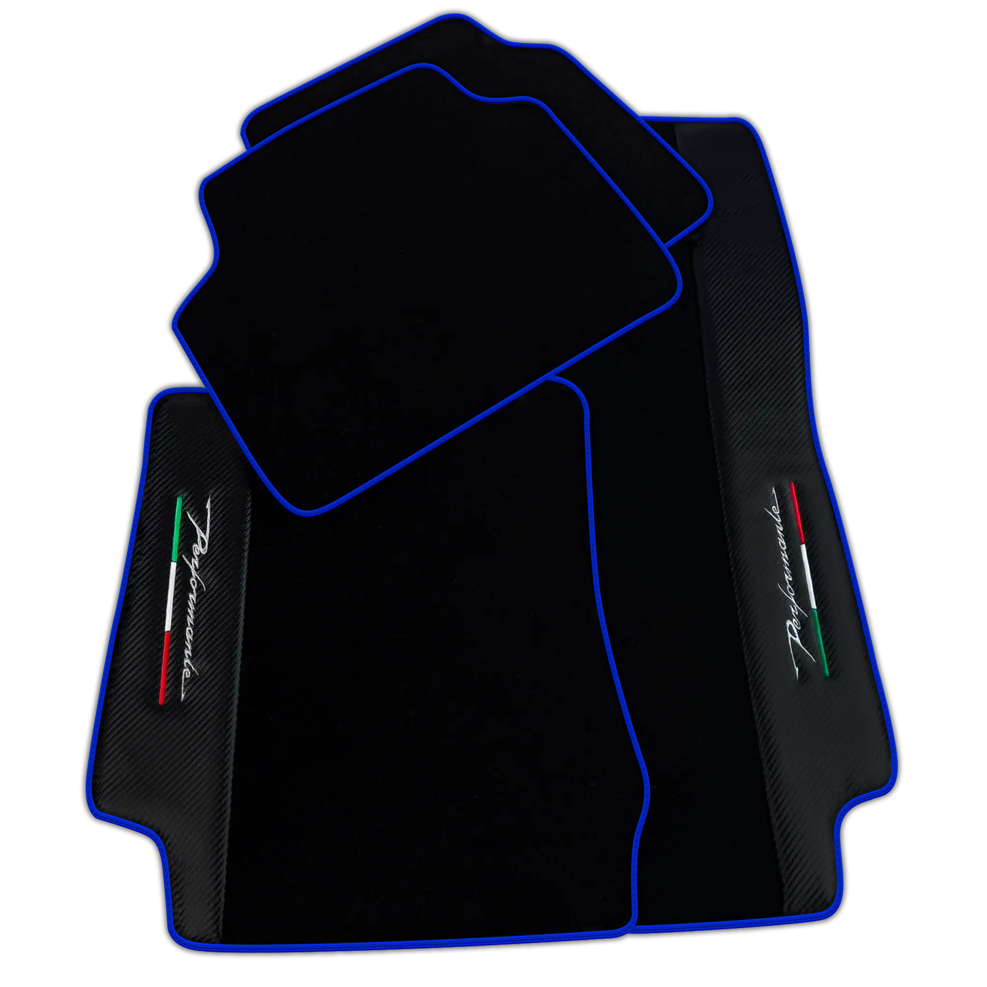 Carbon Fiber Black Floor Mats for Alfa Romeo Giulia (2016-2024) All Wheel Drive | Performante