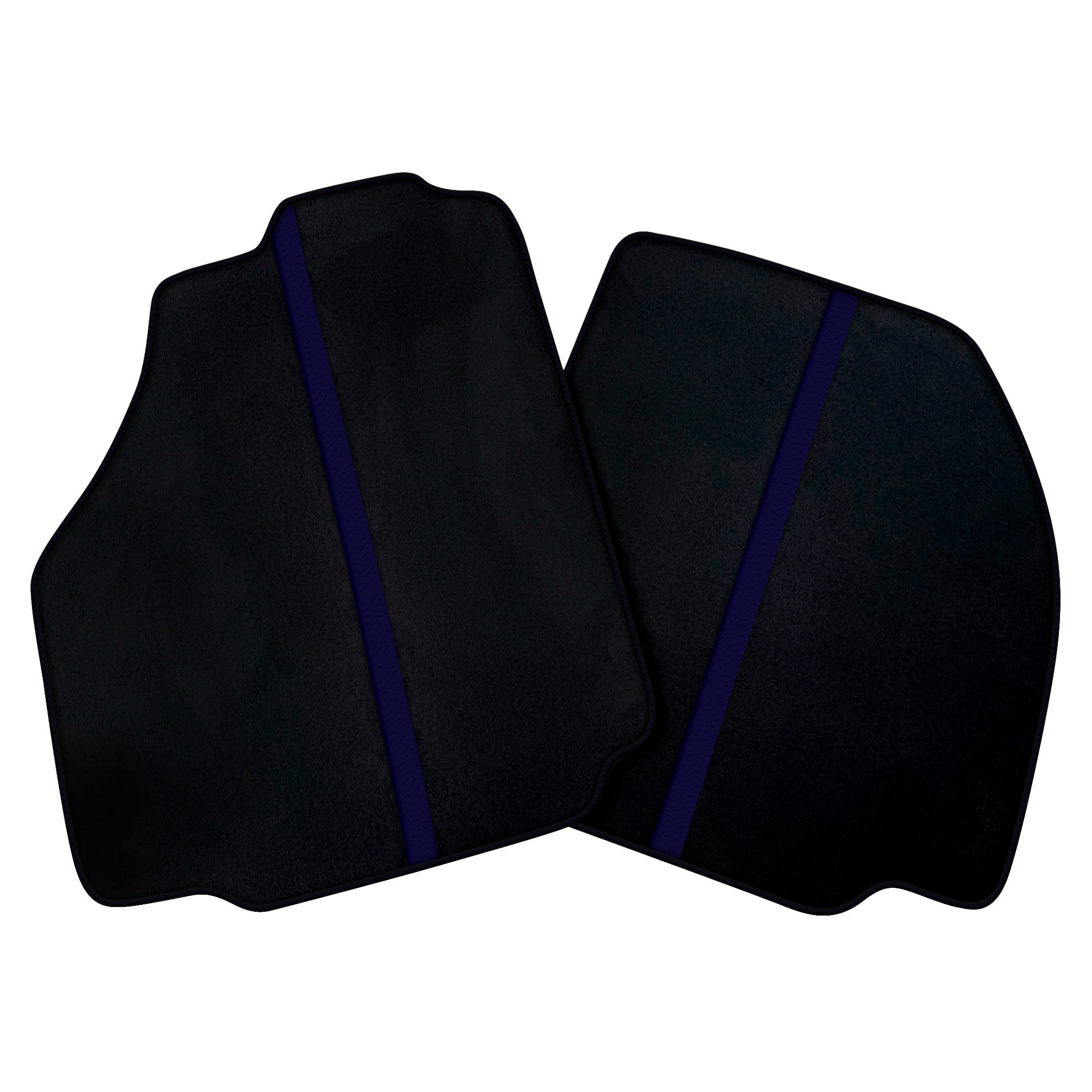 Black Car Floor Mats with Leather Line for Ferrari F8 Tributo (2019-2023) | Various Colors