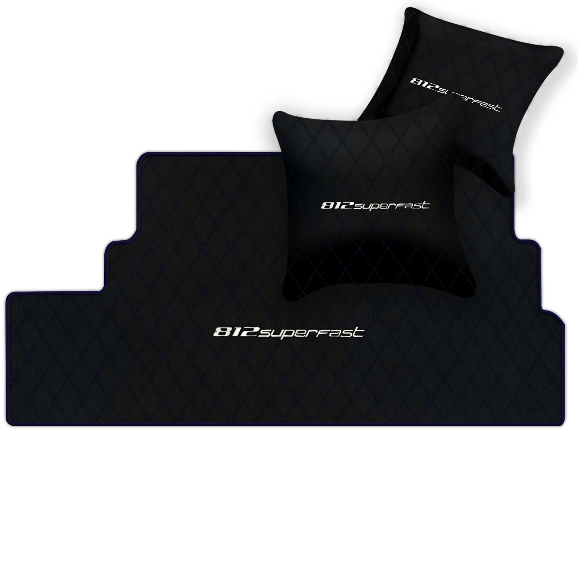Premium Black Leather Floor Mats for Ferrari F12 (2012-2022)