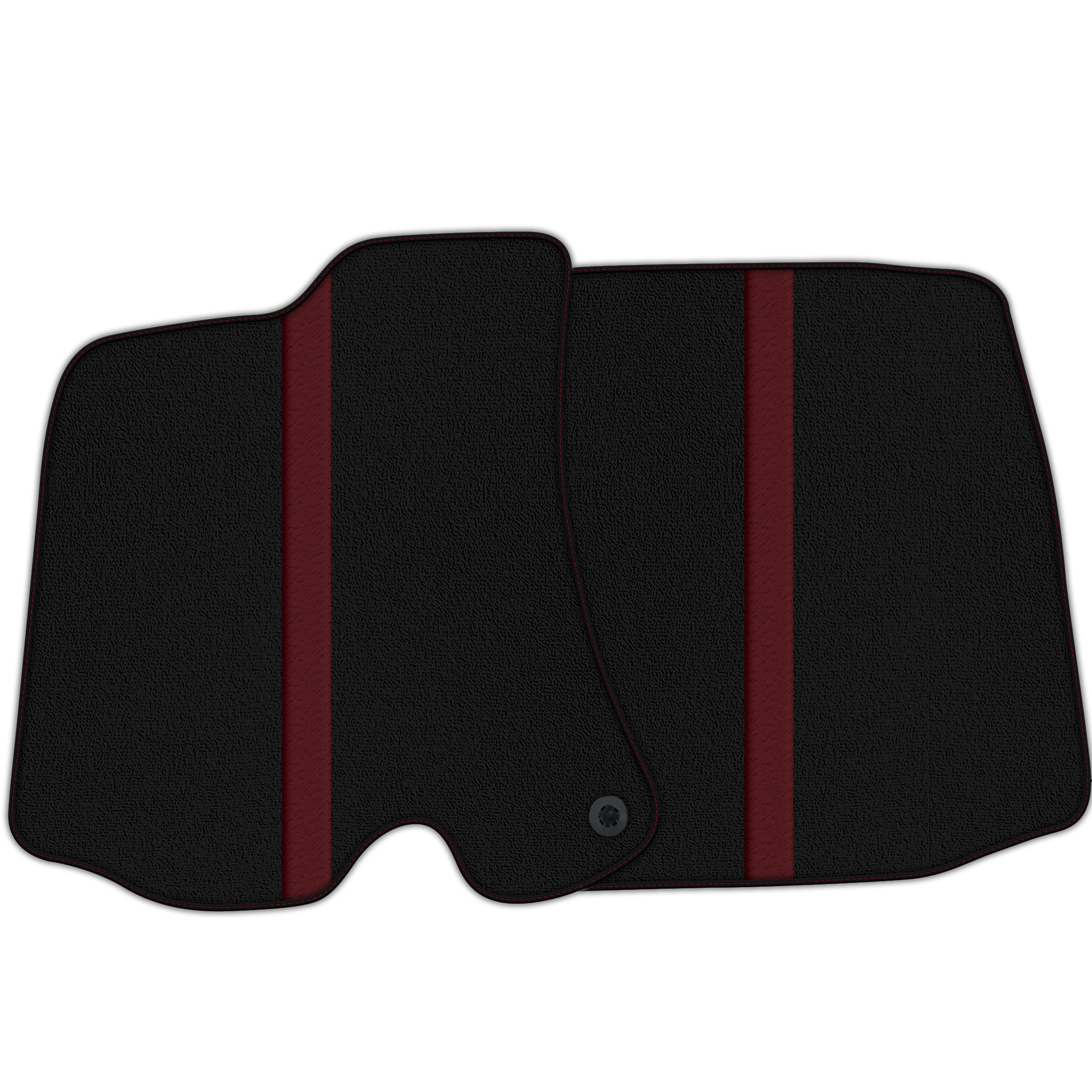 Black Floor Mats with Leather Line for Ferrari Roma (2021-2024) - Various Colors