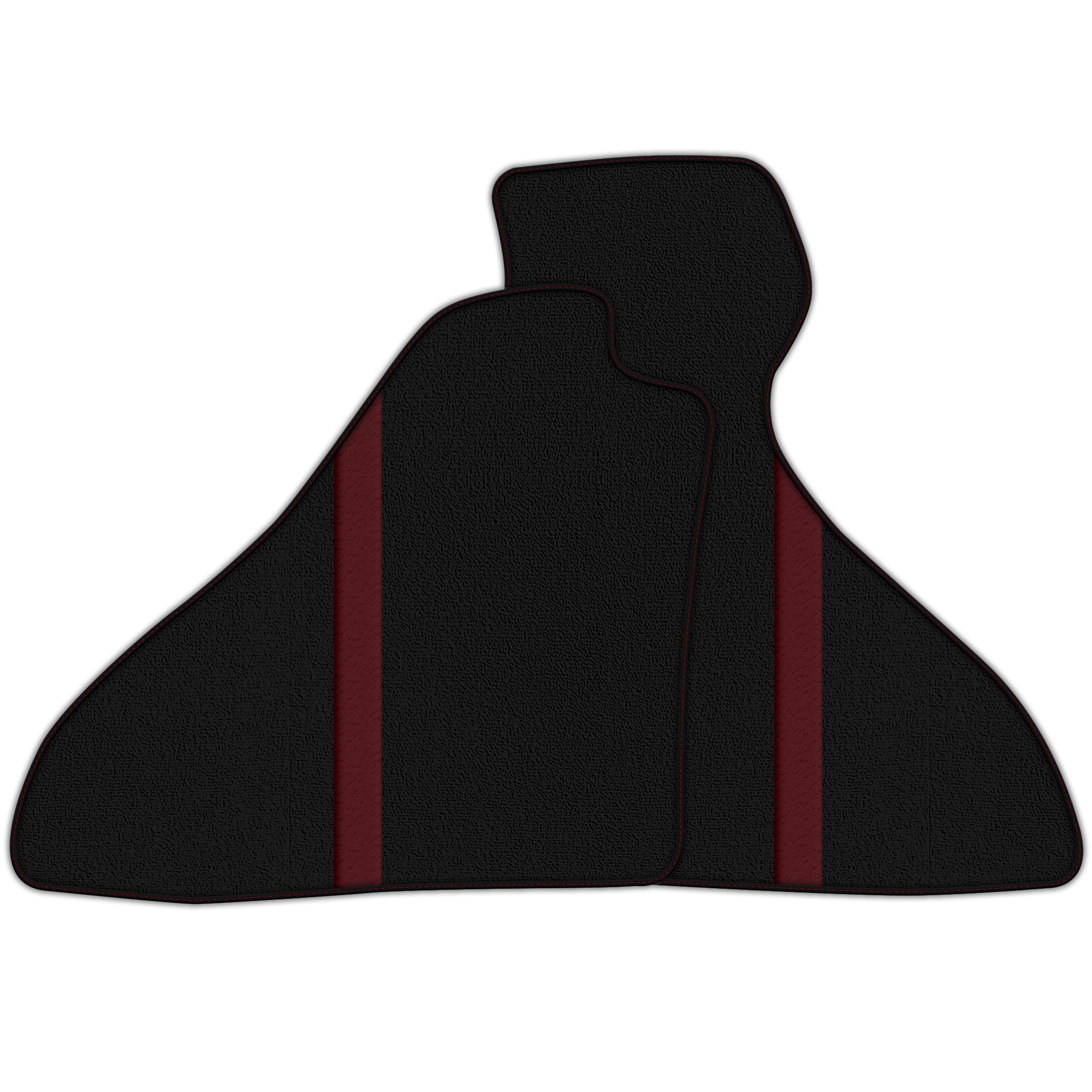 Black Leather-Trimmed Floor Mats for Ferrari Dino GT4 (1973-1979)