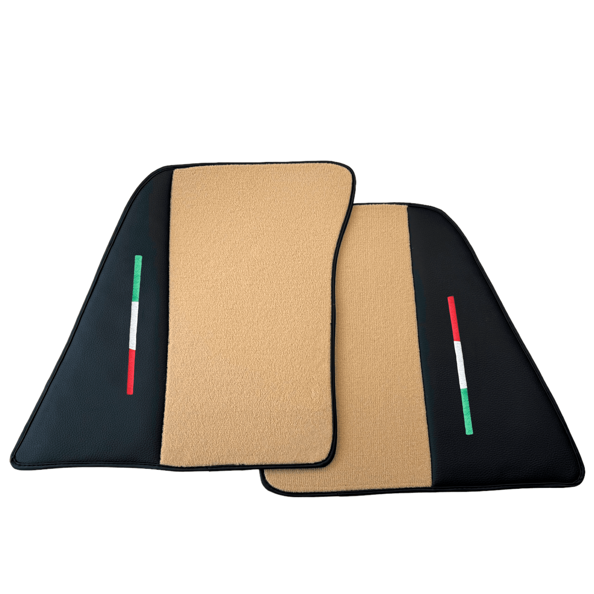 Beige Floor Mats for Ferrari 296 GTS (2022-2024) with Leather - AutoWin