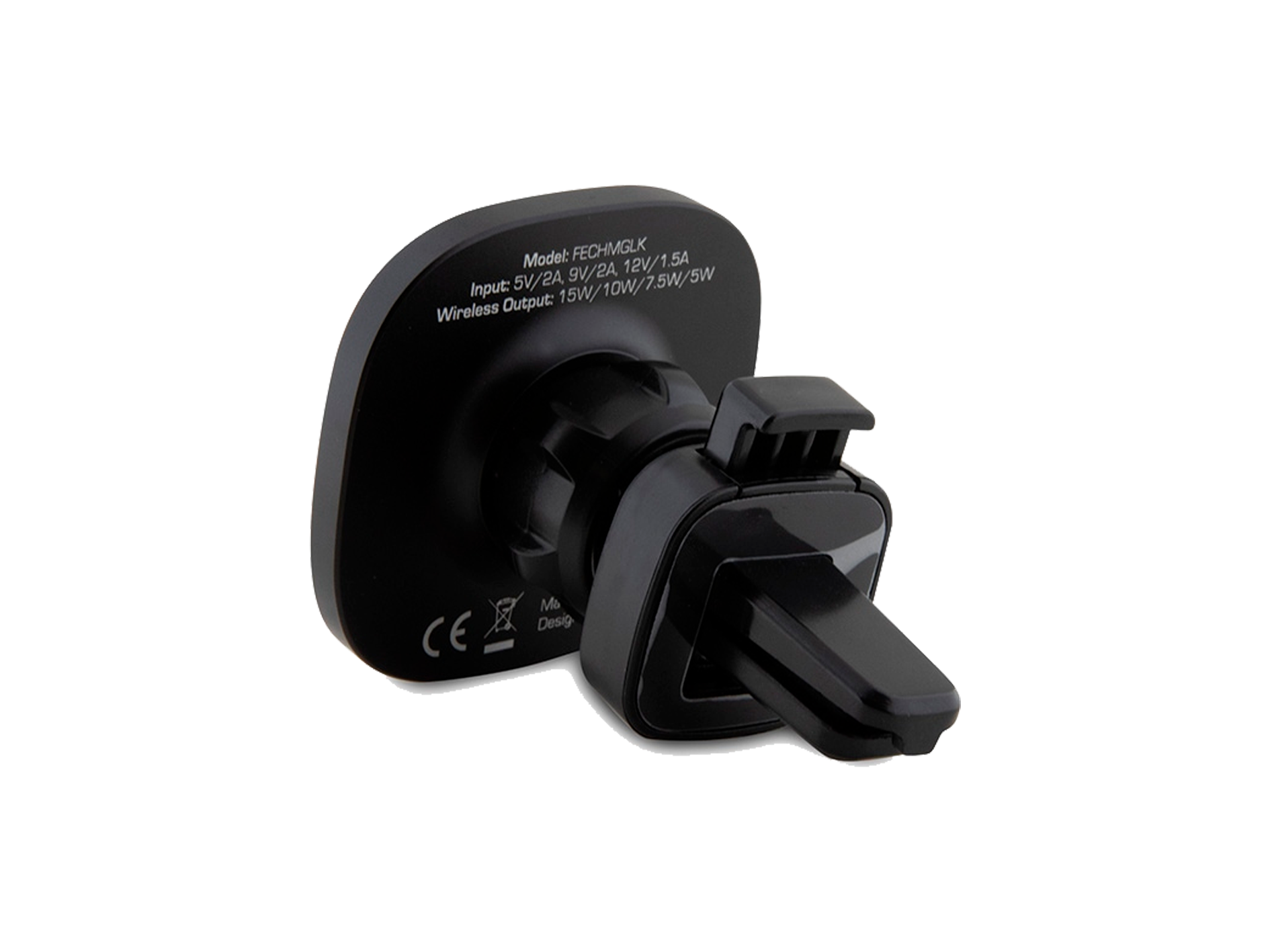 Black Ferrari MagSafe Car Vent Mount with 15W Wireless Charging