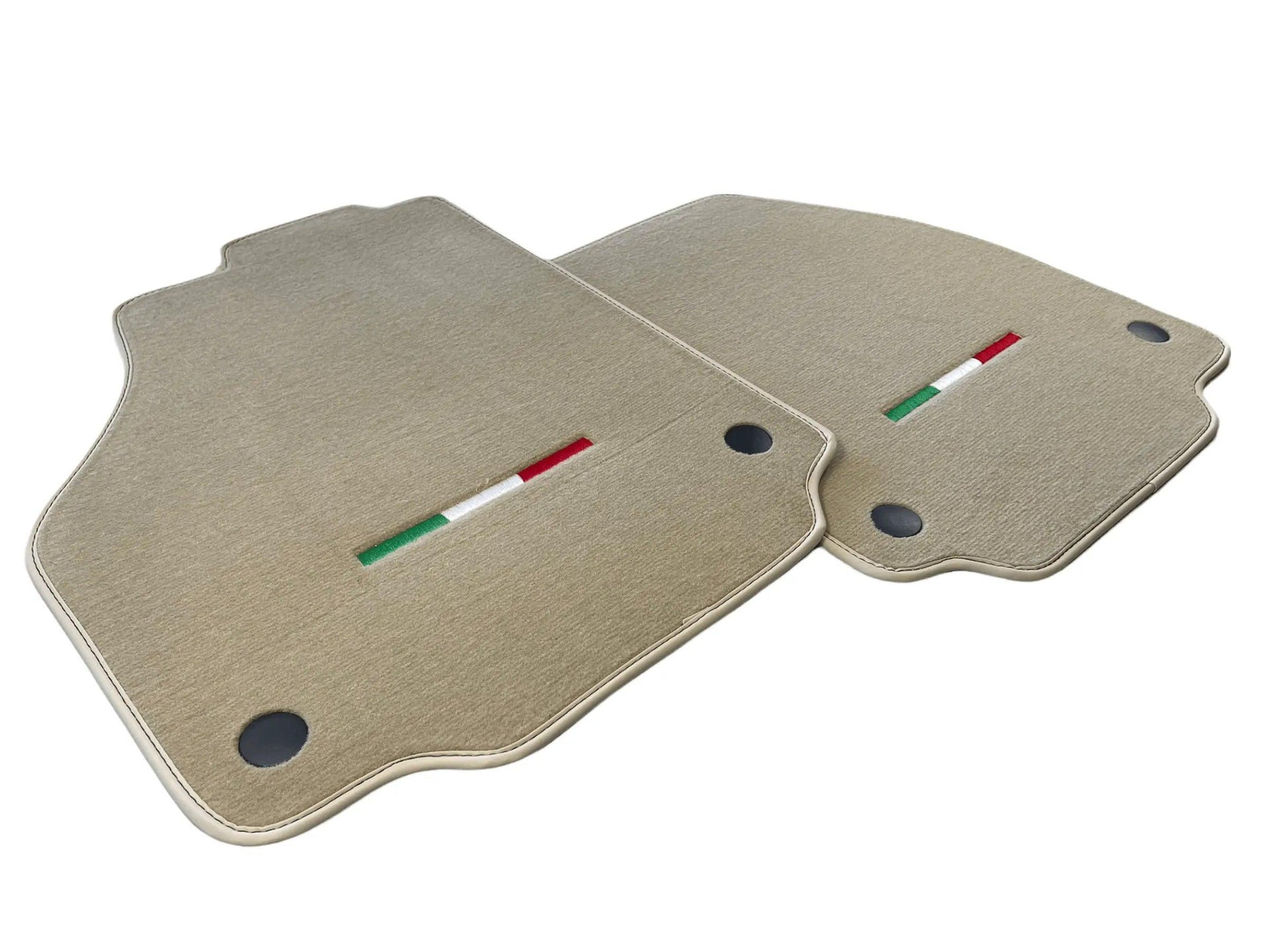 Floor Mats For Ferrari 488 Pista Spider (2019-2021) Beige Autowin Brand Italian Edition - AutoWin