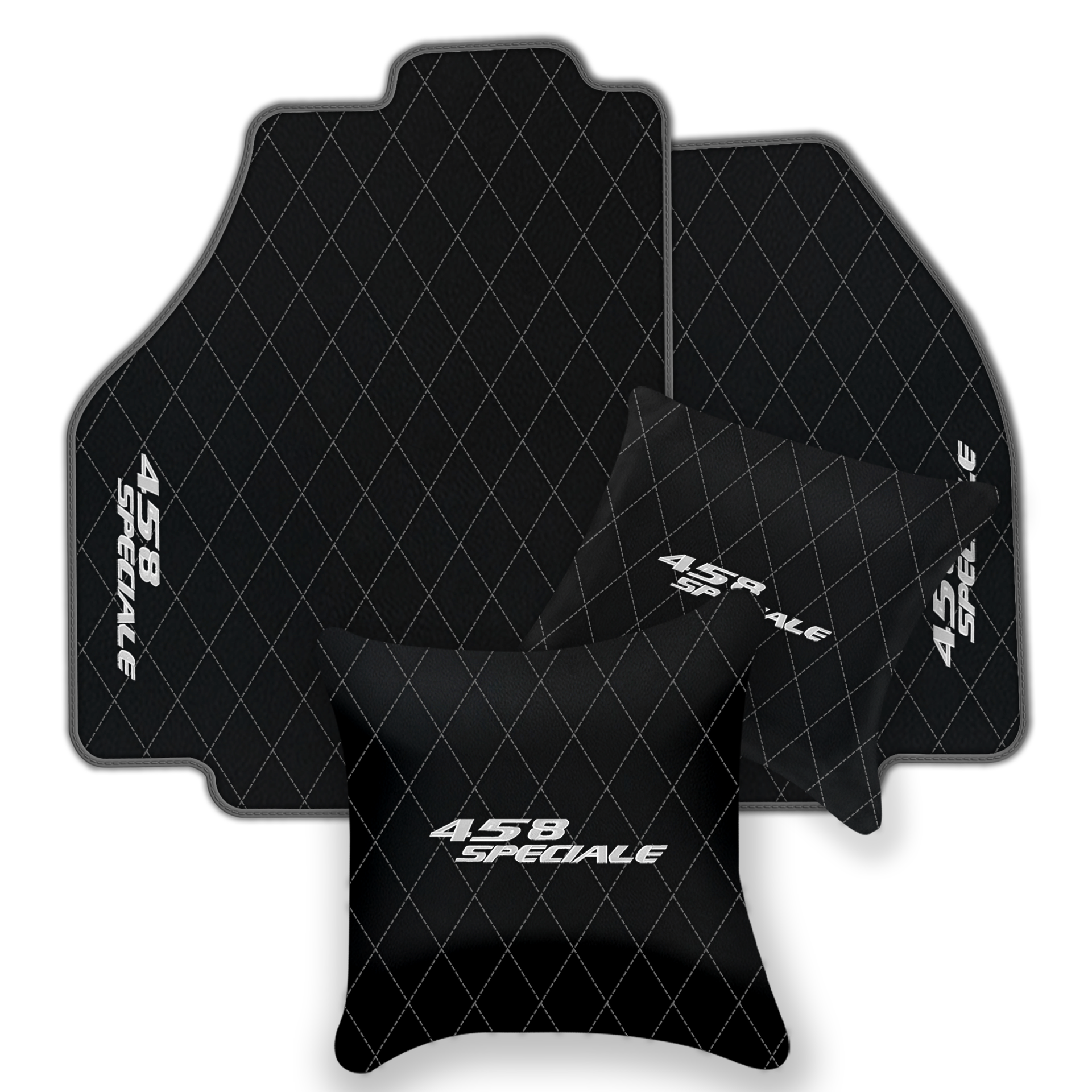 Premium Black Leather Floor Mats for Ferrari 296 GTS (2022-2025)