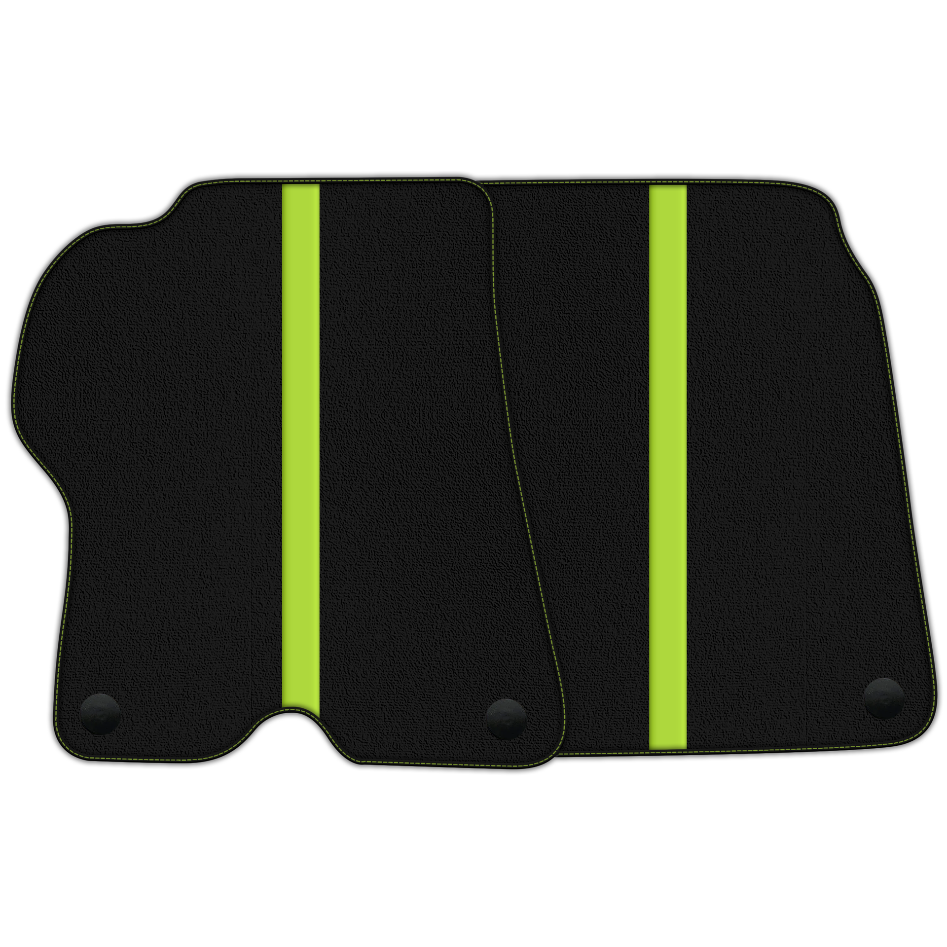 Custom Black Leather Line Floor Mats for Ferrari California 2008-2014