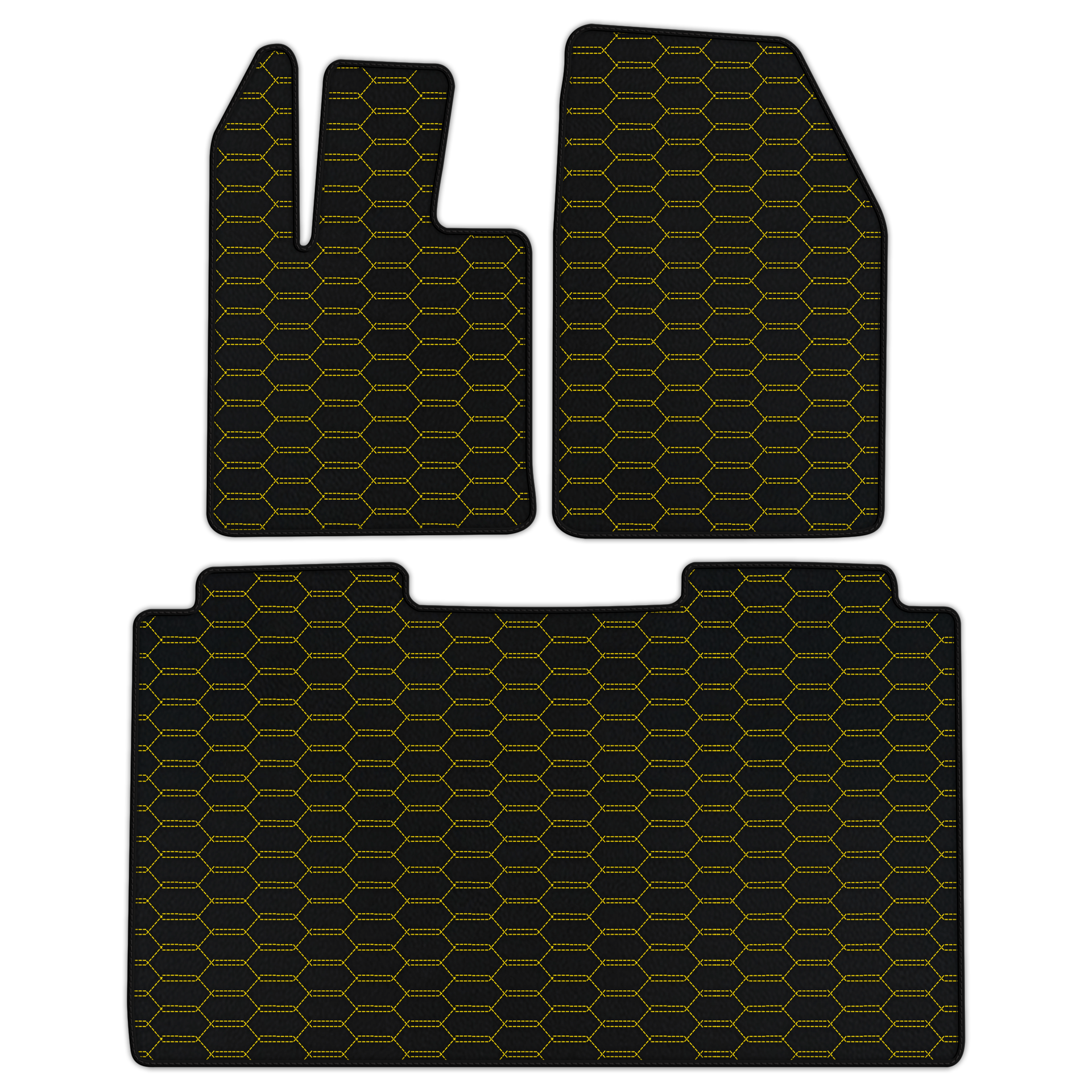 Custom Leather Floor Mats for Tesla CyberTruck | Hexagon Pattern