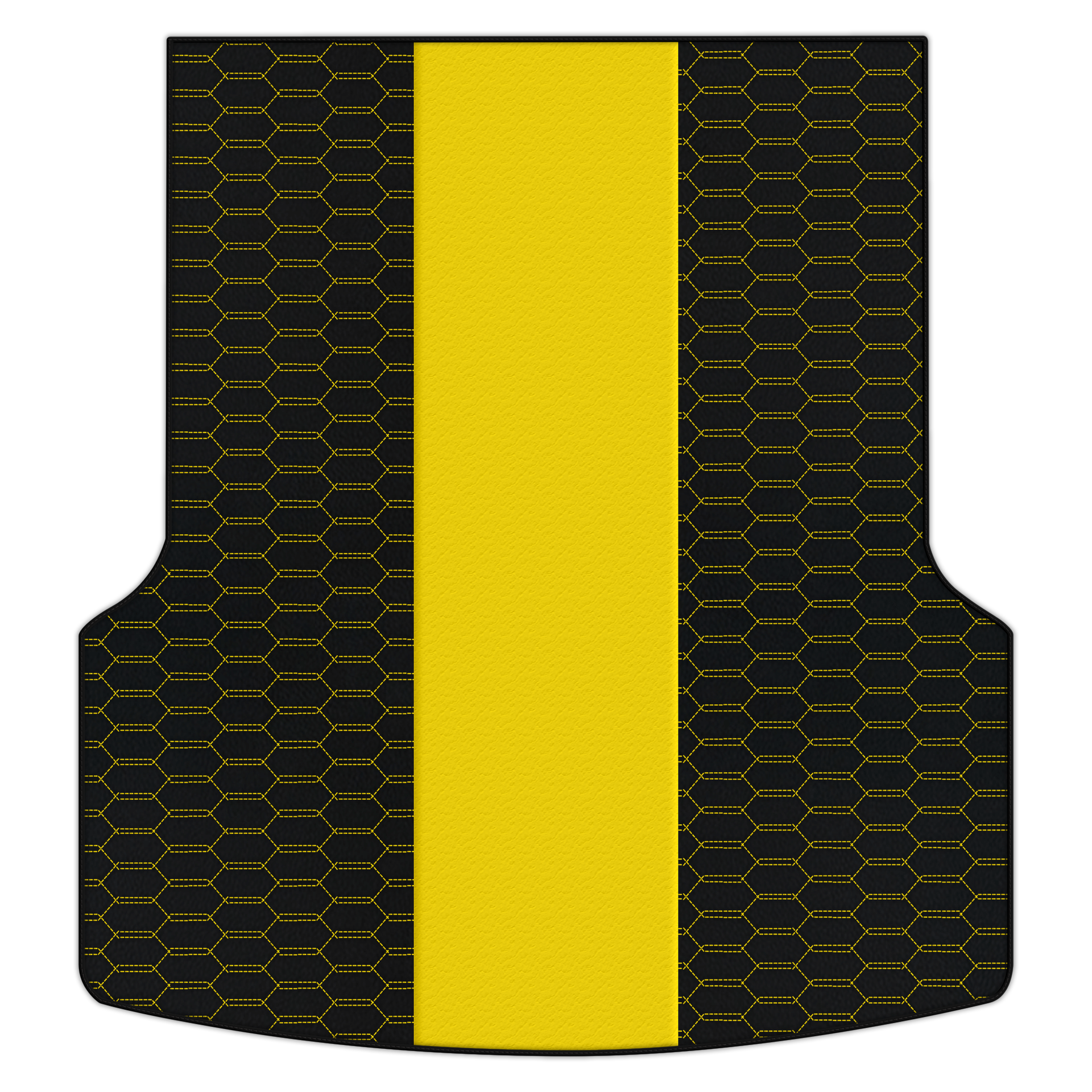 Customizable Leather Trunk Floor Mats with Interlaced Hex Pattern for Bentley Flying Spur (2019-2023)