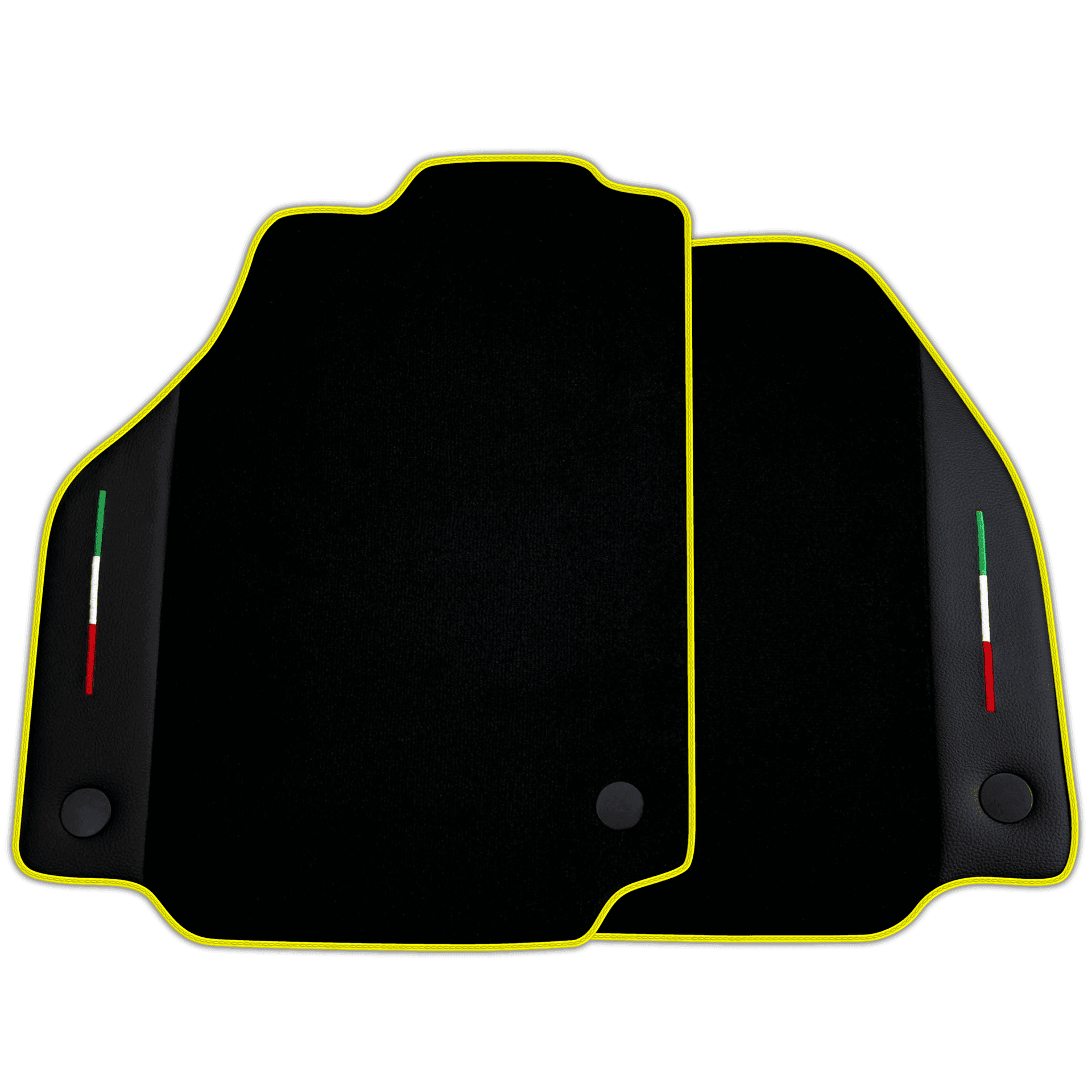 Black Floor Mats for Ferrari 488 Spider (2016-2022) with Leather | Various Trim Colors