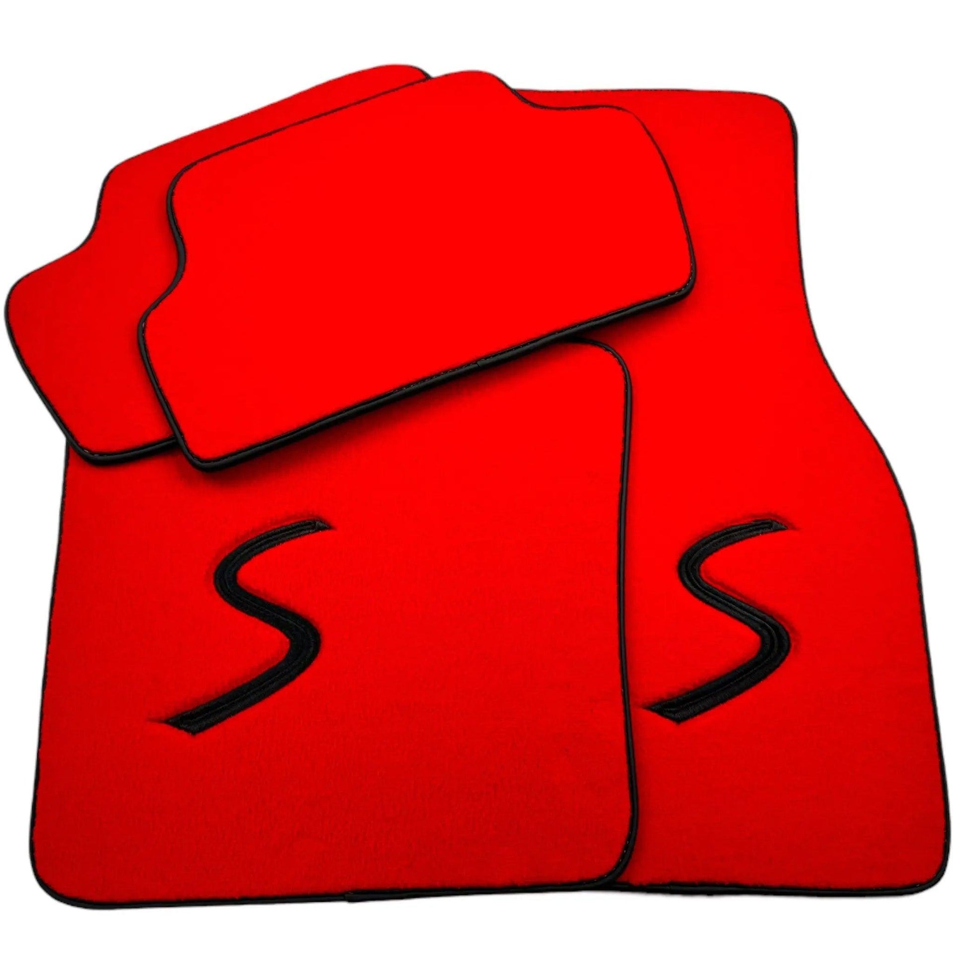 Red Floor Mats for Mini Cooper / One F55 5-Doors (2015-2023) - AutoWin