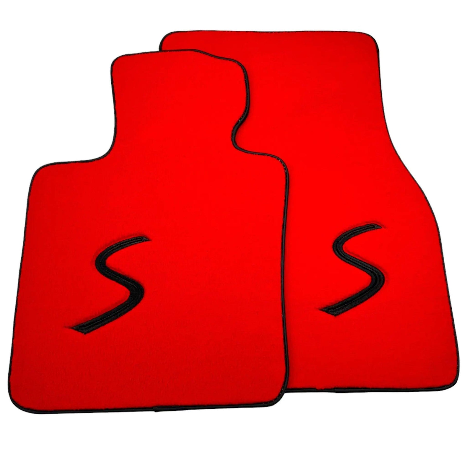 Red Floor Mats for Mini Cooper / One F55 5-Doors (2015-2023) - AutoWin