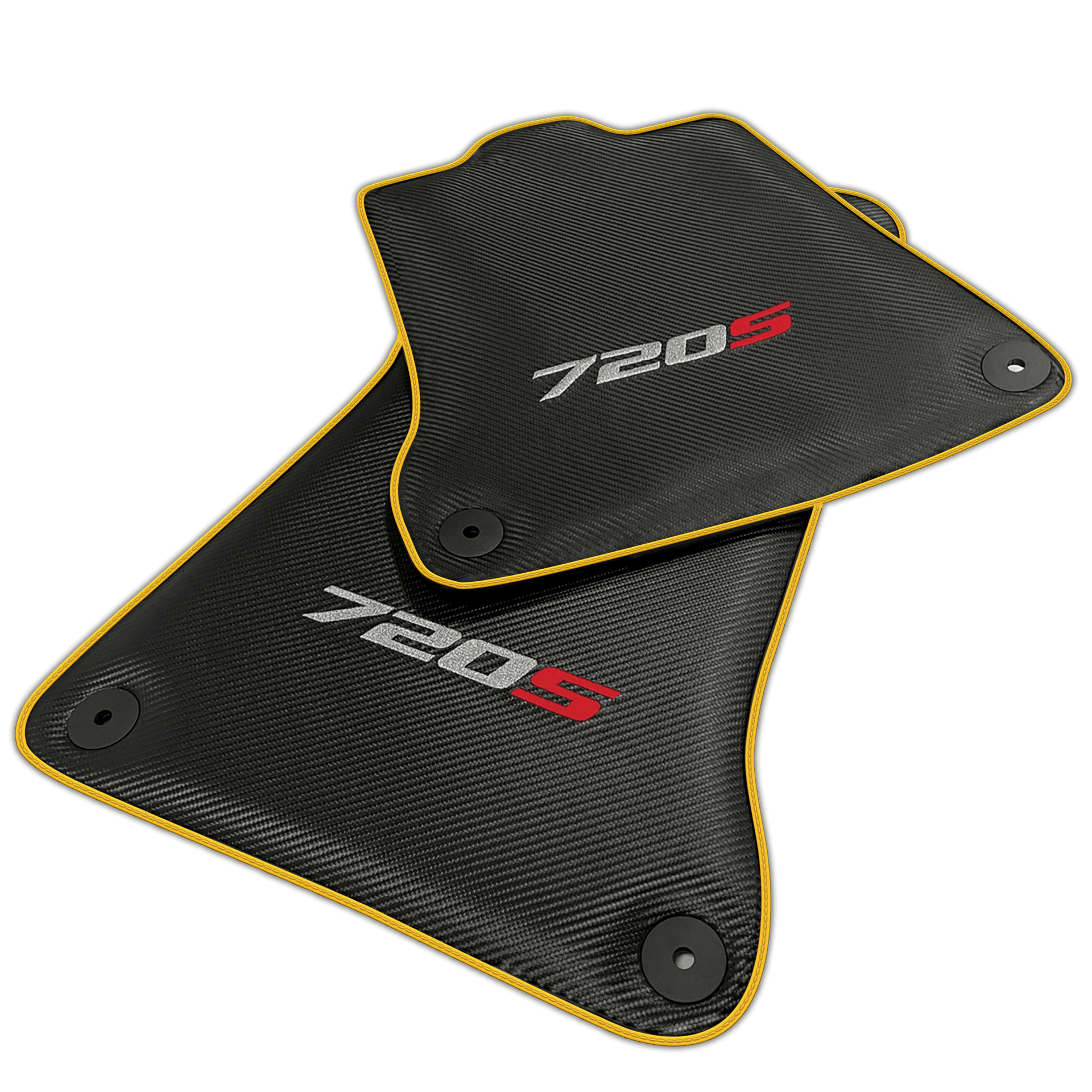 Carbon Fiber Black Floor Mats for McLaren 720S | Various Trim Colors