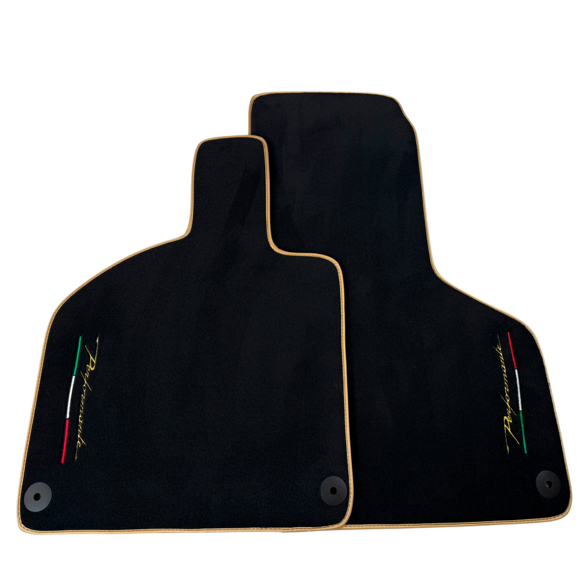 Black Carpet Floor Mats for Lamborghini Huracan Performante – Optional Alcantara Pillows Set of 2