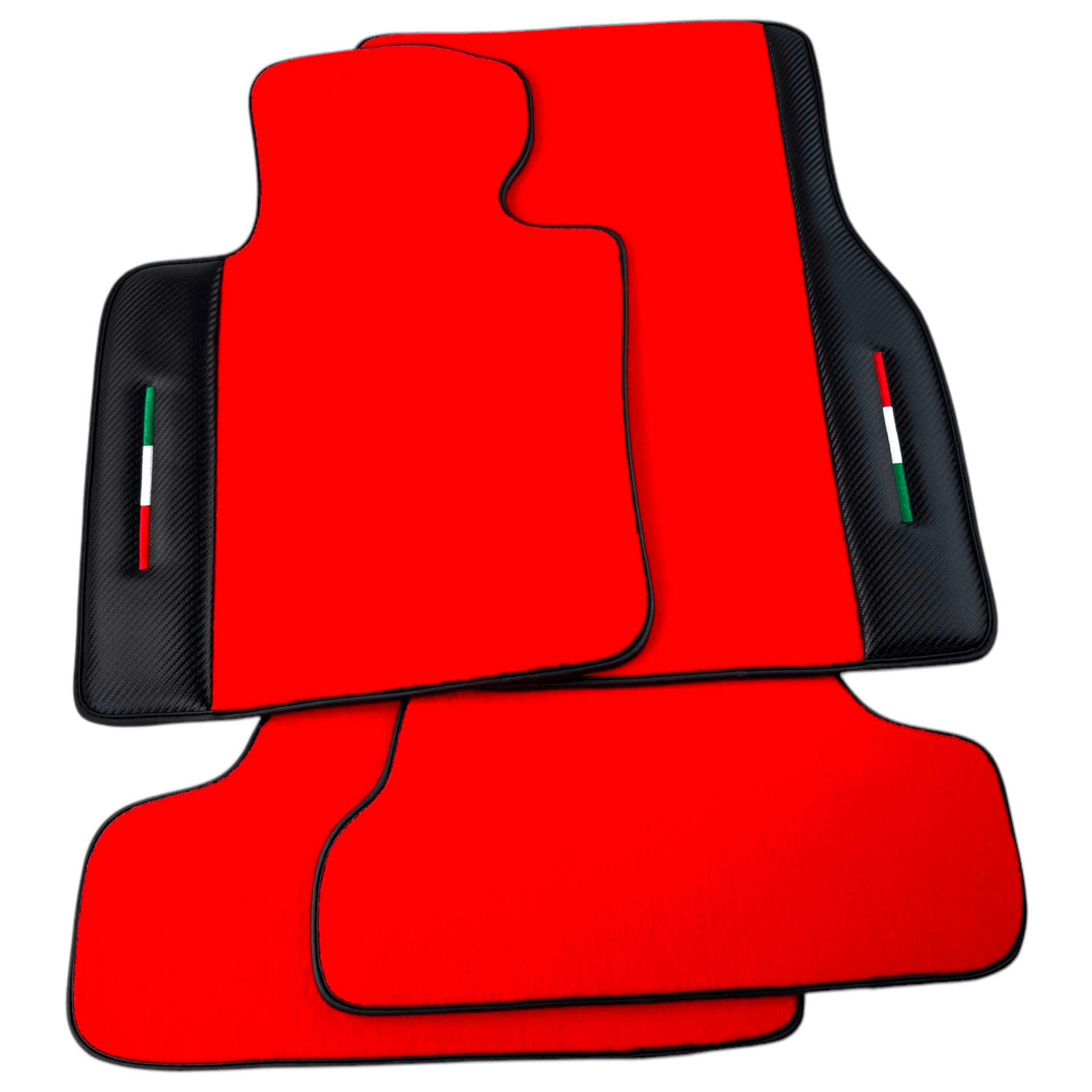 Red Floor Mats for Mini Cooper / One R53 (2001-2007) Cooper S with Carbon Fiber | IT Edition