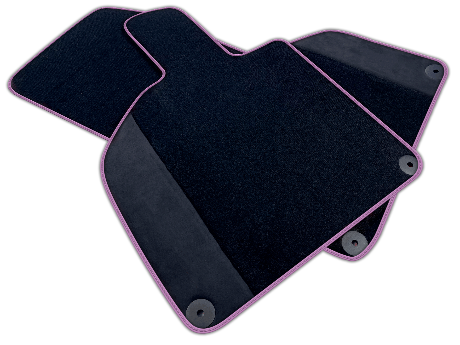 Custom Black Floor Mats for Lamborghini Huracan with Alcantara Leather