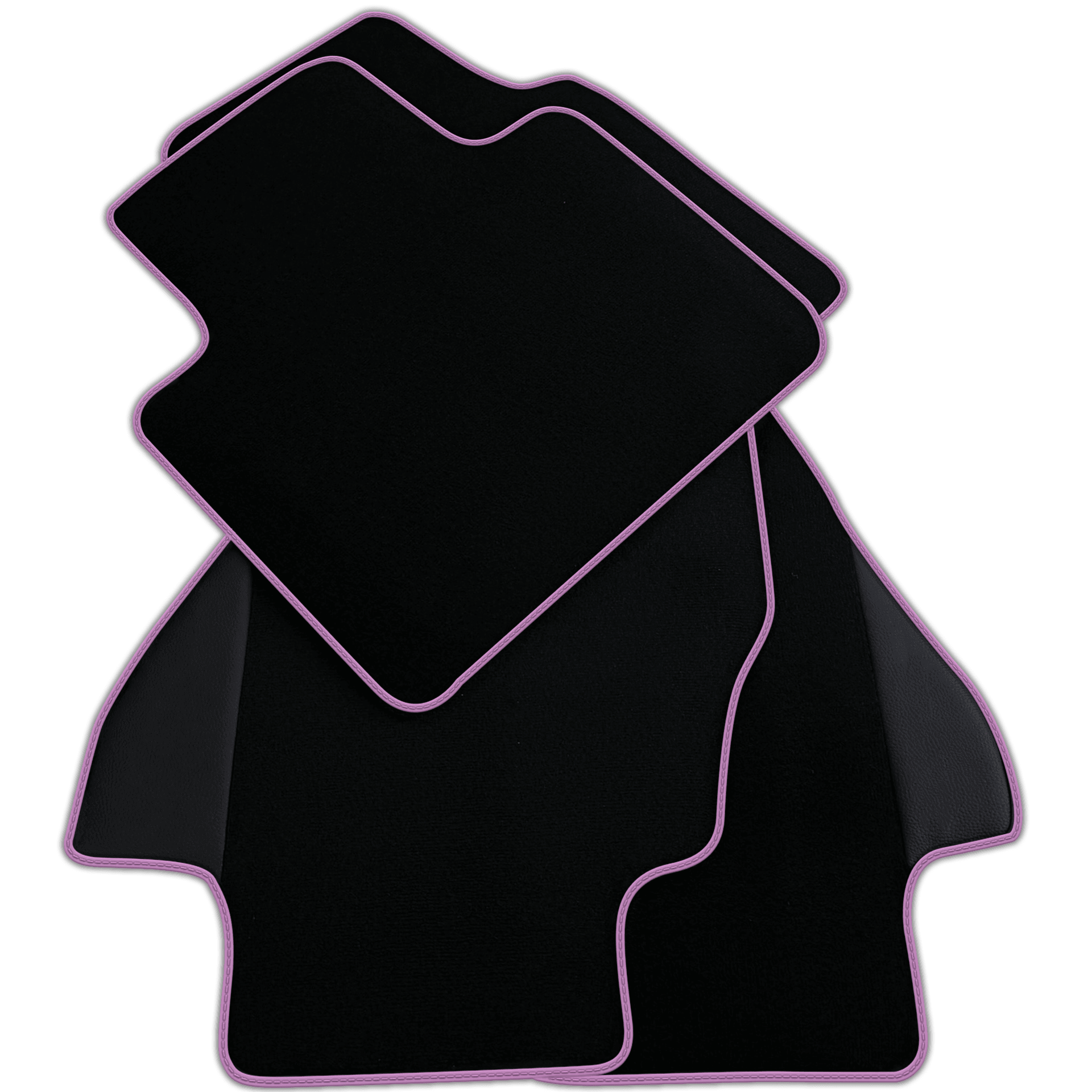 Custom Black Floor Mats for Ferrari Dino 308 GT4 (1973-1979) with Leather