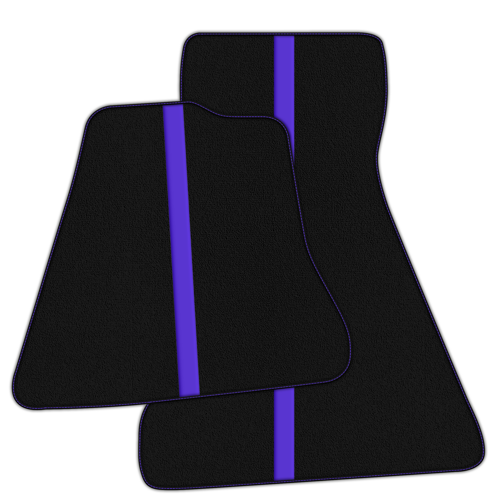 Black Floor Mats with Leather Line for McLaren 750S (2023-2025) - Various Colors
