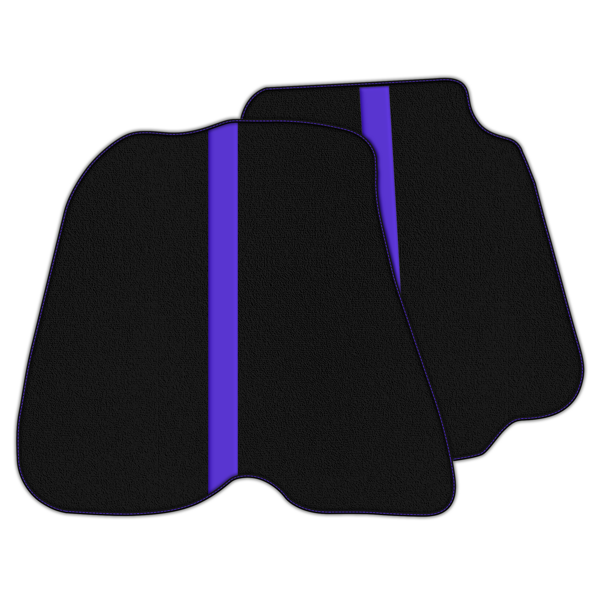 Black Floor Mats with Leather Line for Ferrari F12 Berlinetta (2012-2022) - Various Colors