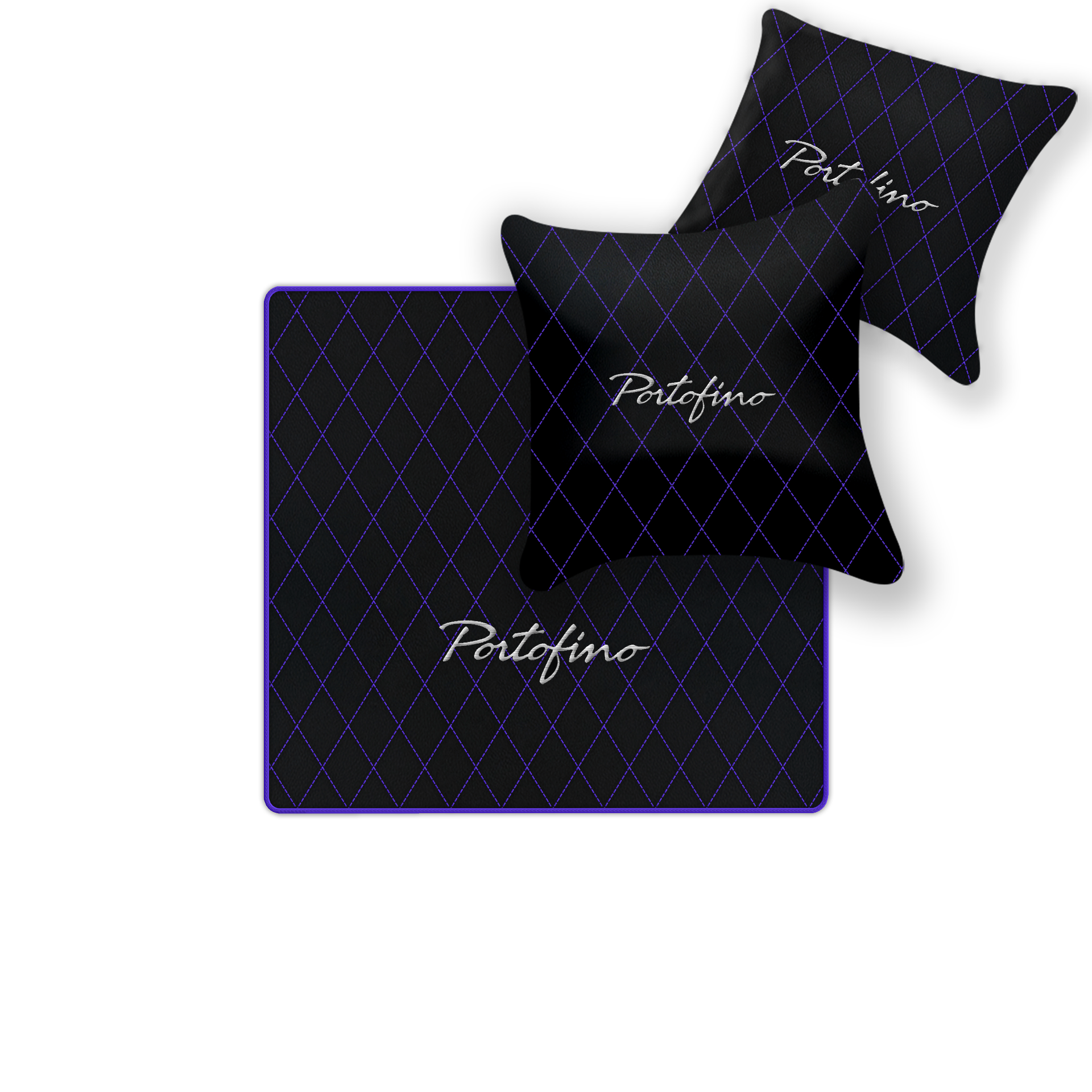 Custom Black Leather Floor Mats for Ferrari 812 Superfast (2018-2023)