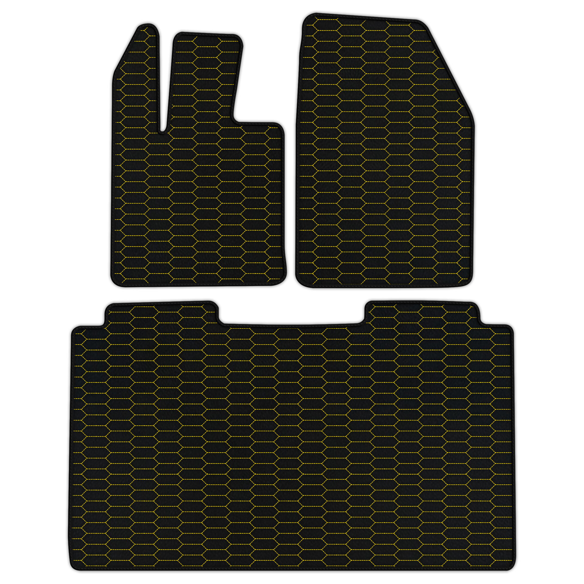 Customizable Leather Floor Mats with Viper Hex Pattern for Tesla CyberTruck - AutoWin