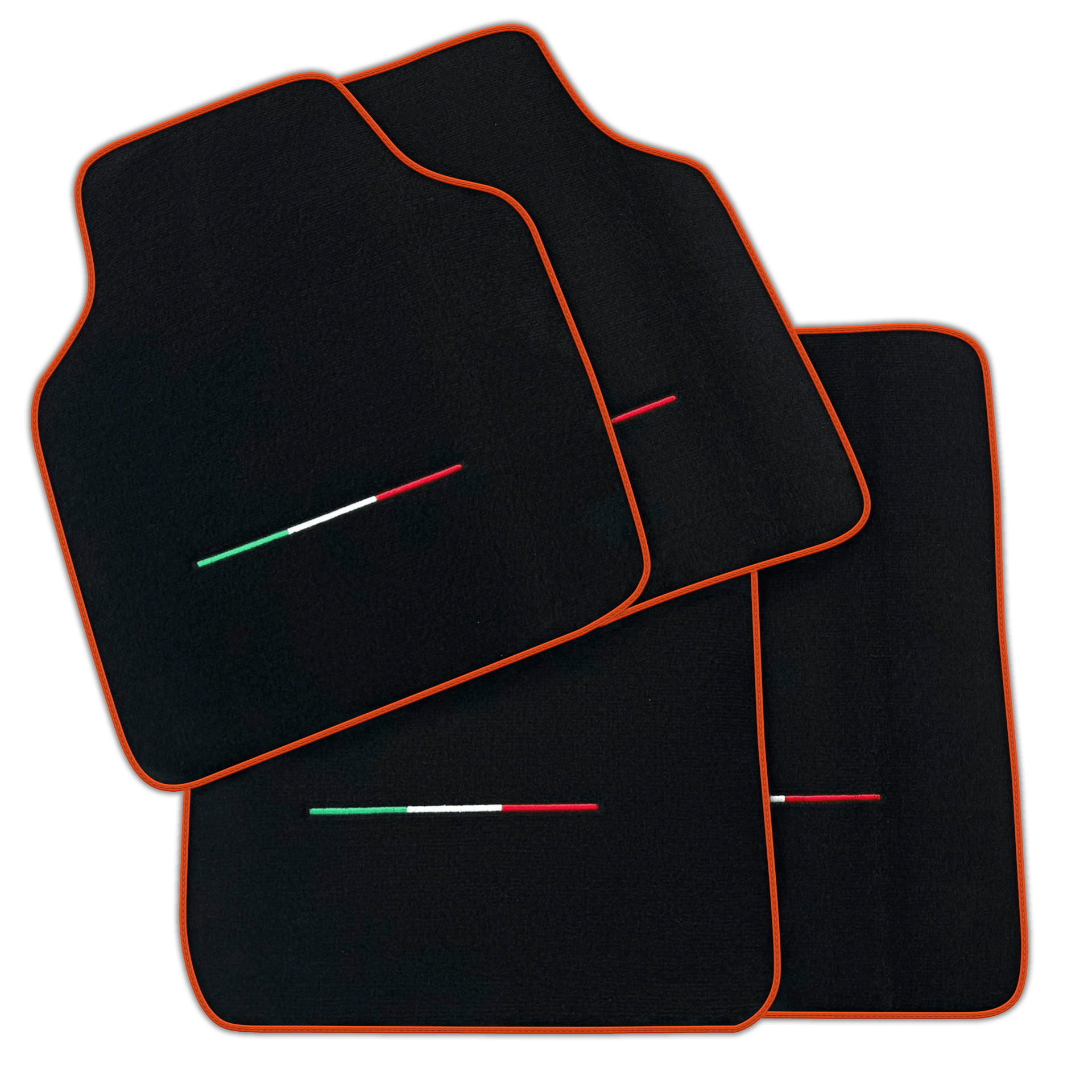 Black Floor Mats for Ferrari Purosangue (2023-2024) IT Flag | Various Trim Colors