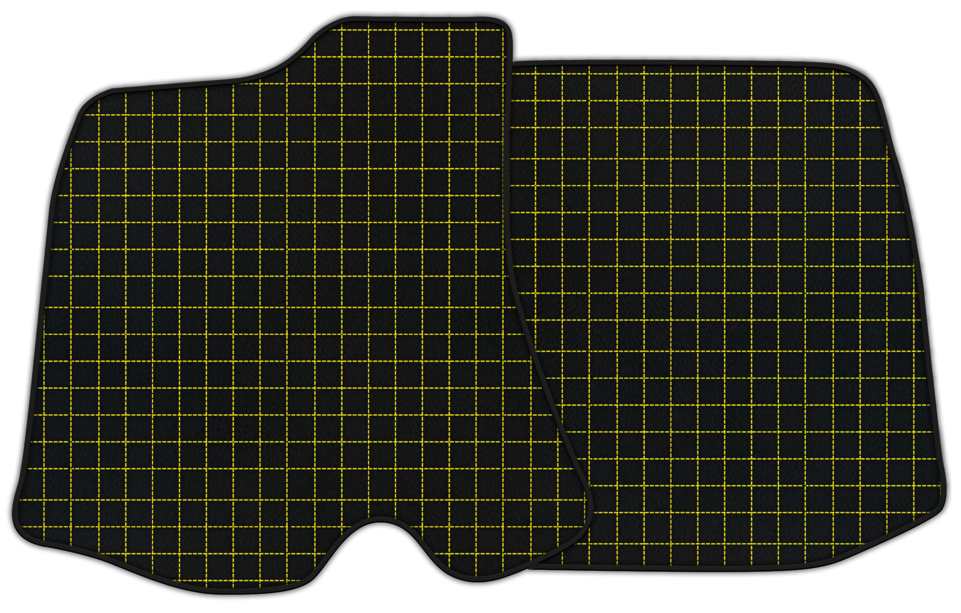Customizable Leather Floor Mats with Square's Pattern for Ferrari Roma (2021–2024)
